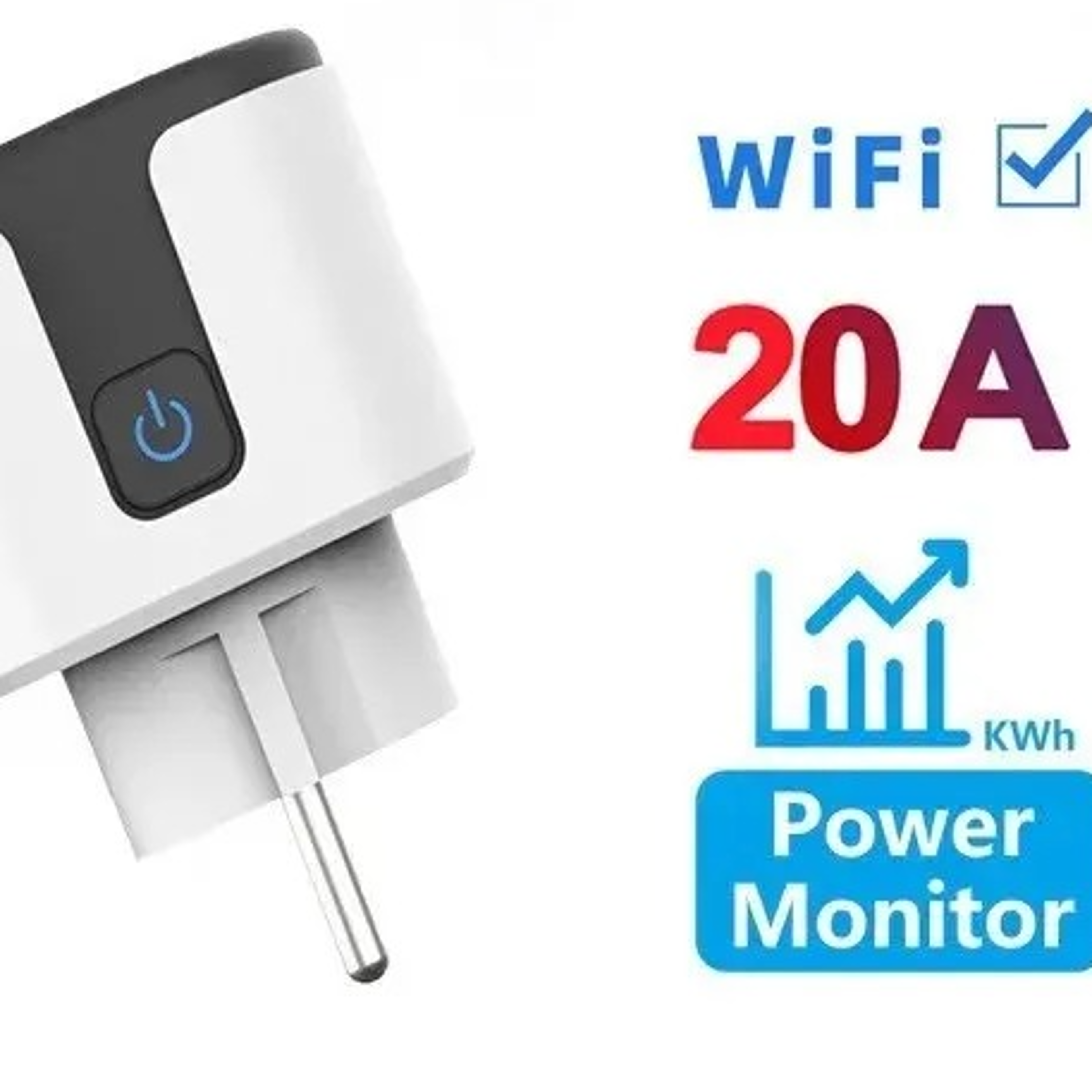20A EU Smart Socket With Power Monitor Timing Smart Life Support Alexa Goog