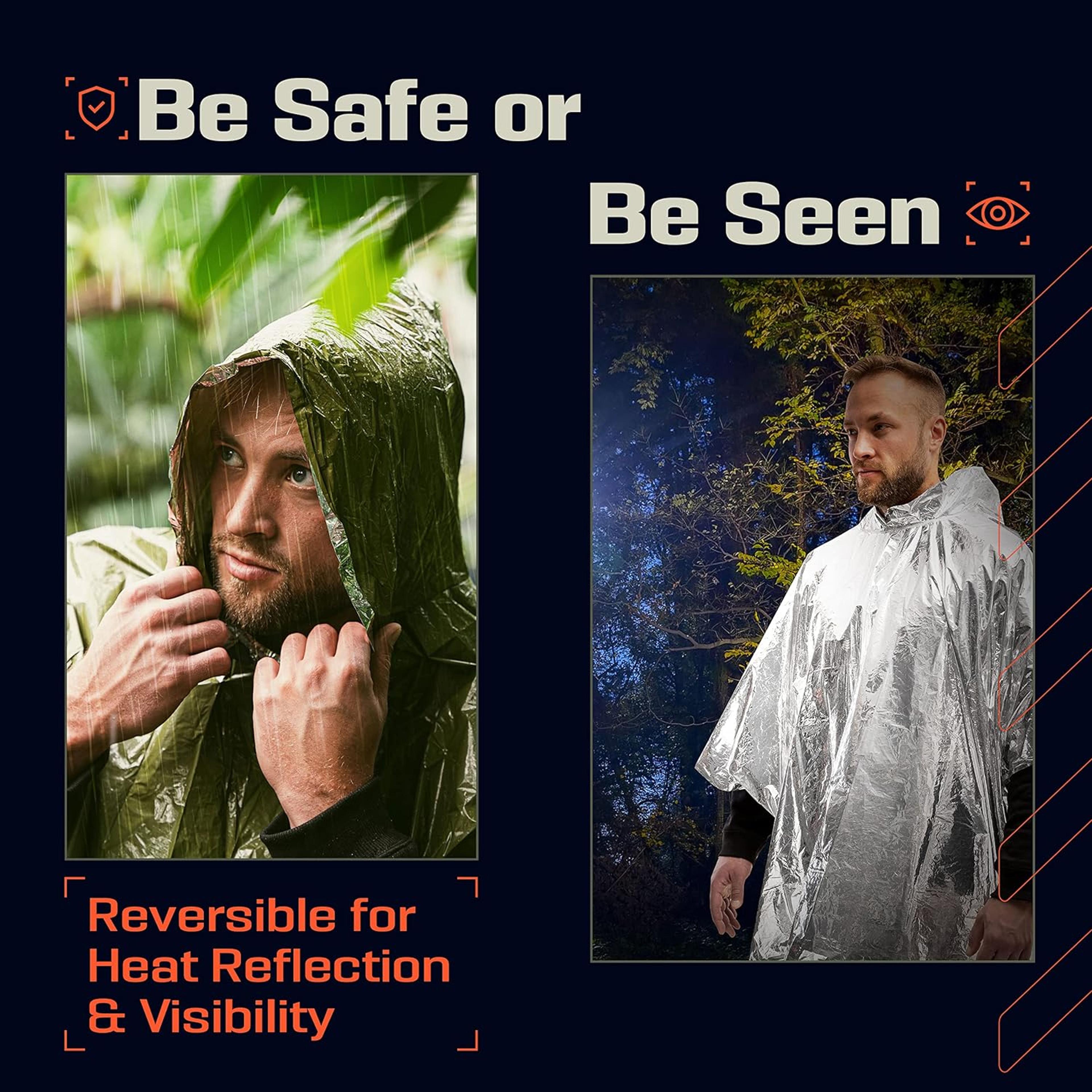Emergency Waterproof Raincoat  Aluminum Film Disposable Poncho Warm Thermal Rainwear Blankets For S 4
