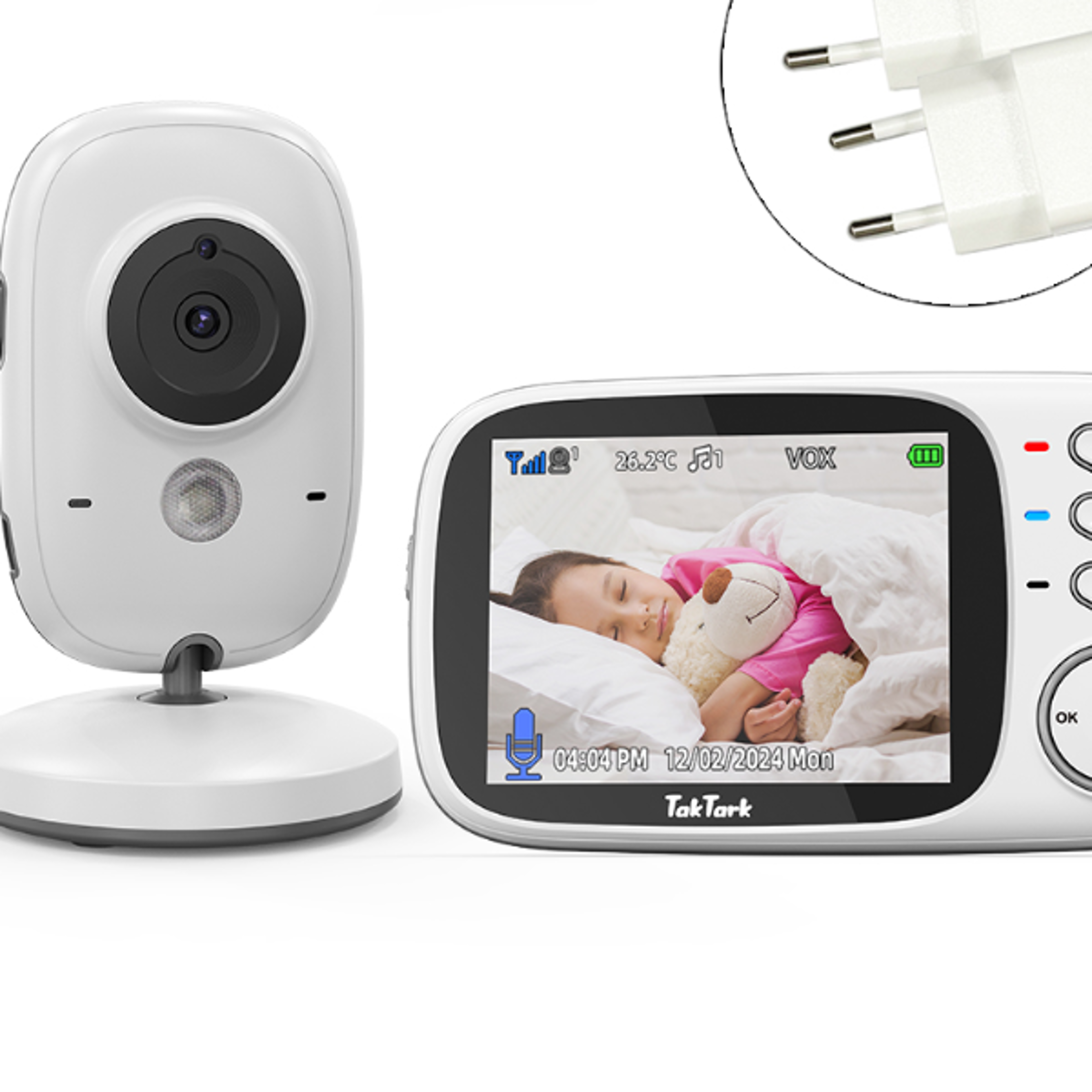 wireless video baby monitor with lullabies & night vision   intercom, temperature monitoring & babysitter