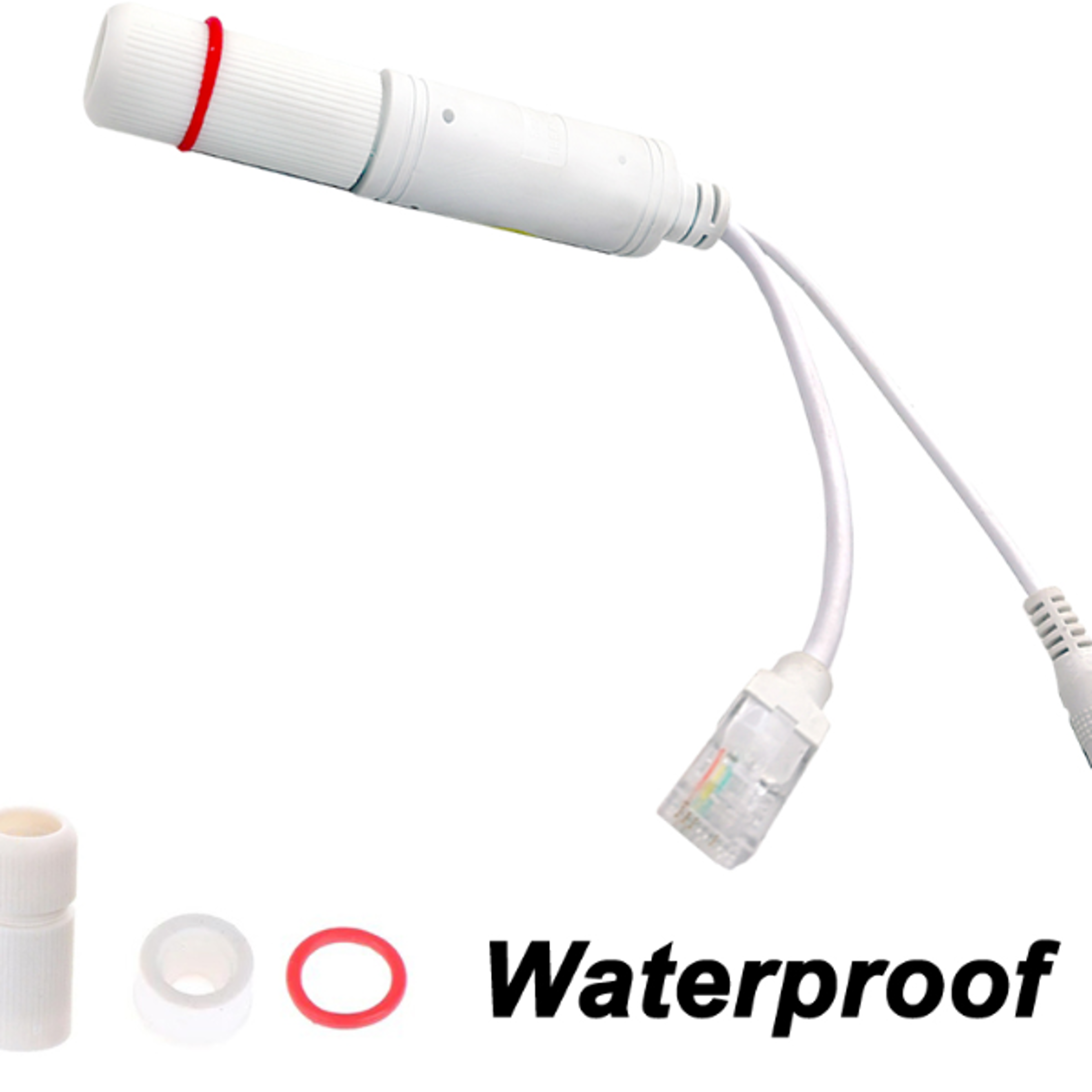 waterproof video & power adapter cable supply module injector for ip camera splitter