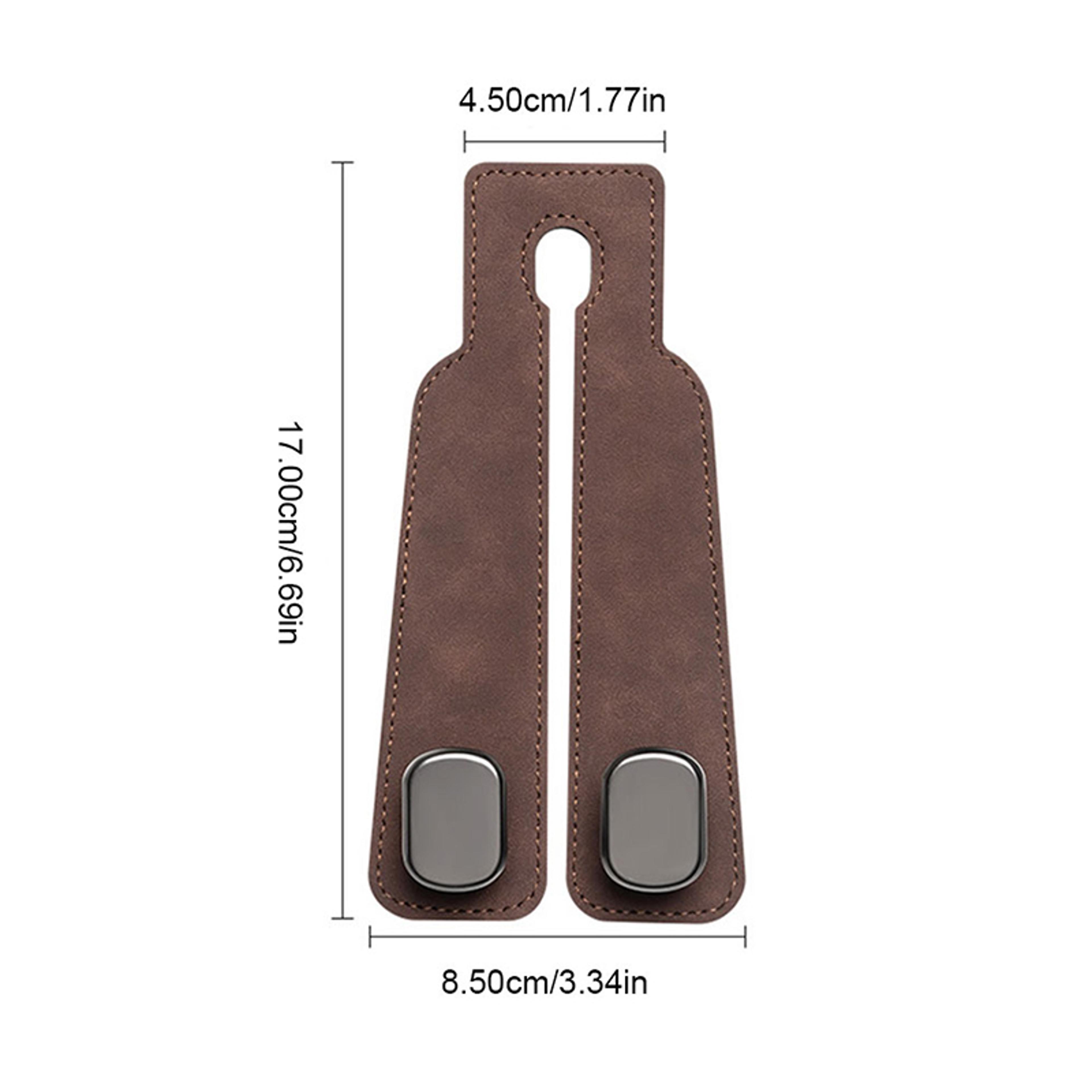 Universal Car Headrest Hook  Premium Suede Rear Seat Hanging Dual Hook With Large LoadBearing Alloy