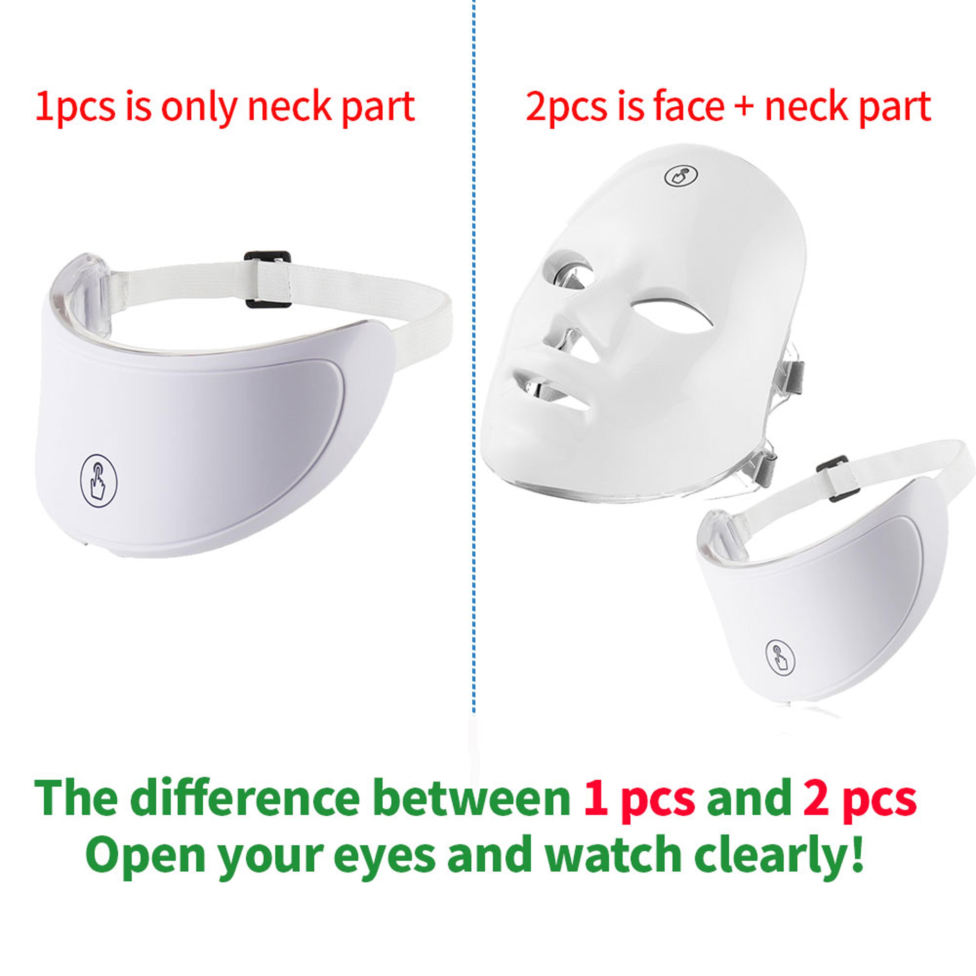 LED Facial Mask And Neck Beauty Device Photon Light Therapy Skin Rejuvenation Anti Aging Mask 1