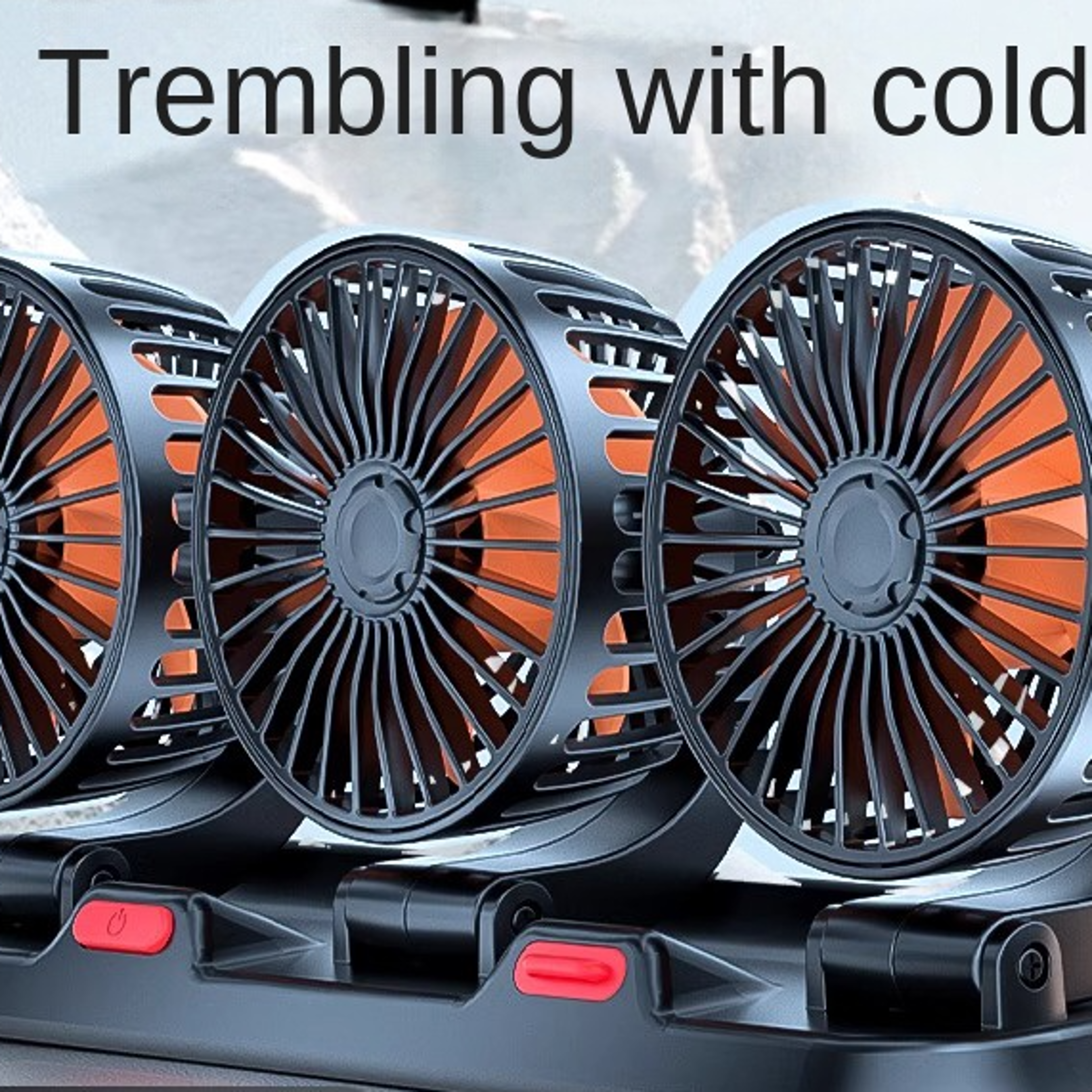 portable car headrest fan with speeds quiet cooling for desk, office & travel