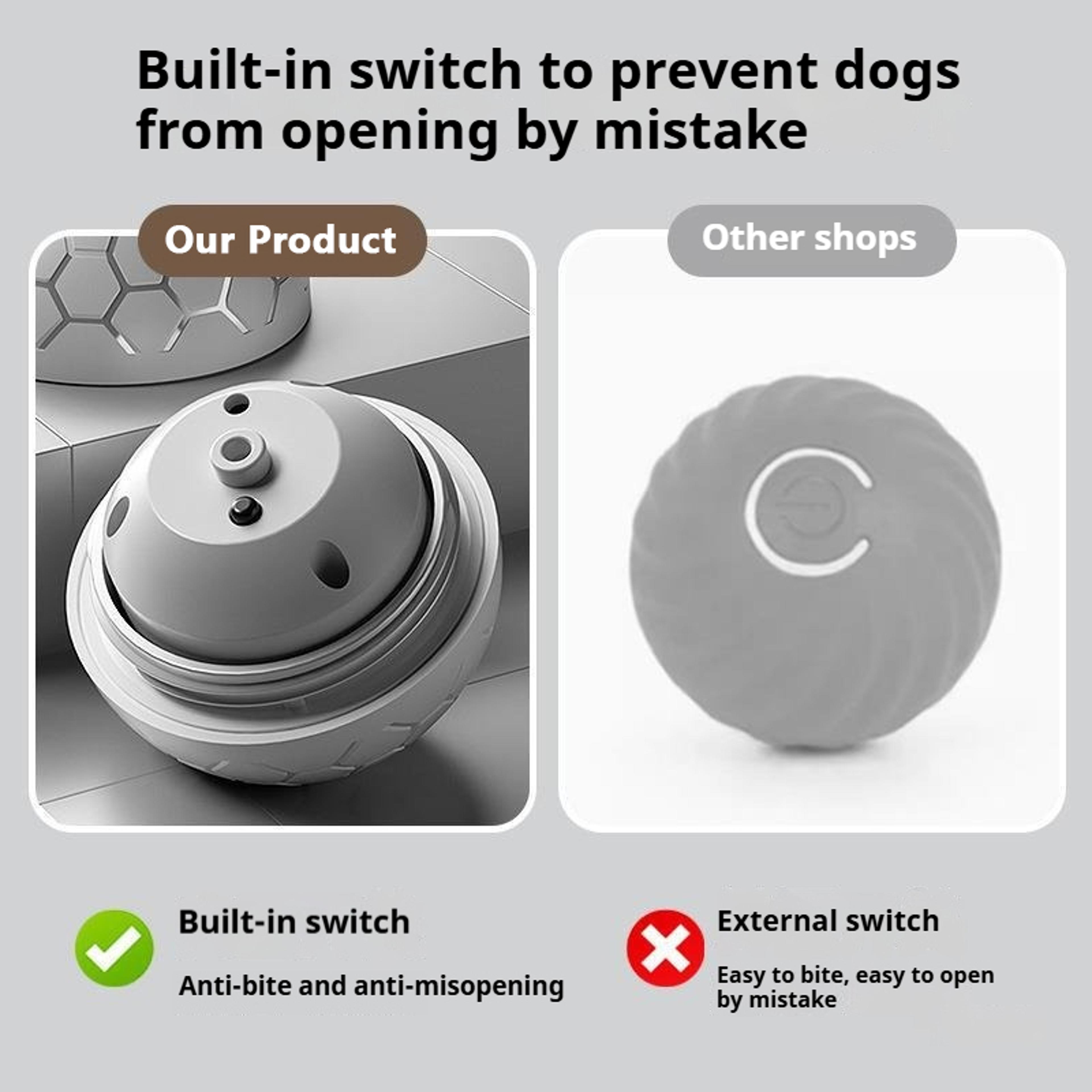 Smart Interactive Dog Toy Ball USB Rechargeable Automatic Rolling Pet Toy With RGB Lights For Activ 3