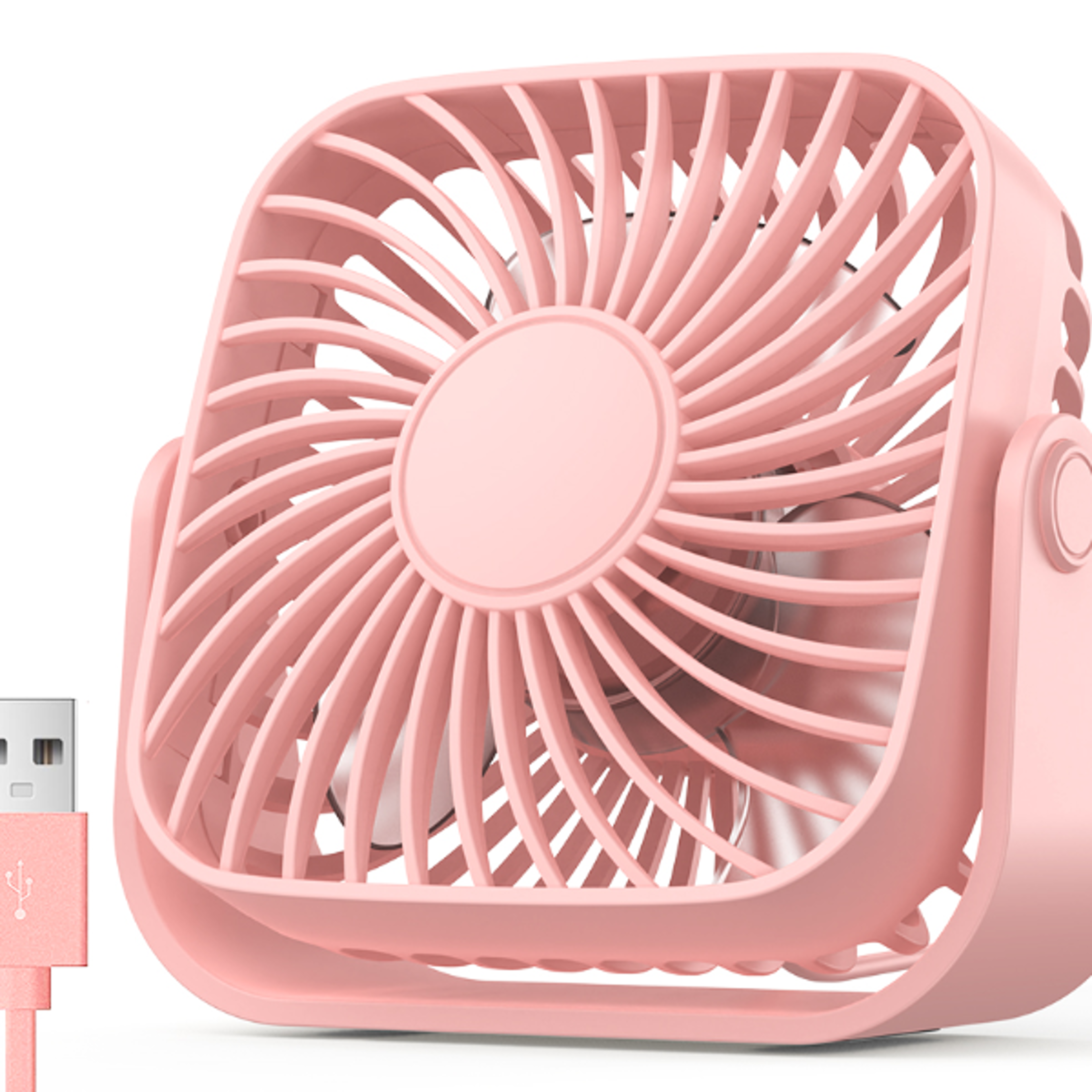 TOPK 4Inch USB Mini Portable Fan for Camping3 Speeds Quiet Desk Table Personal Fan360Adjustment S