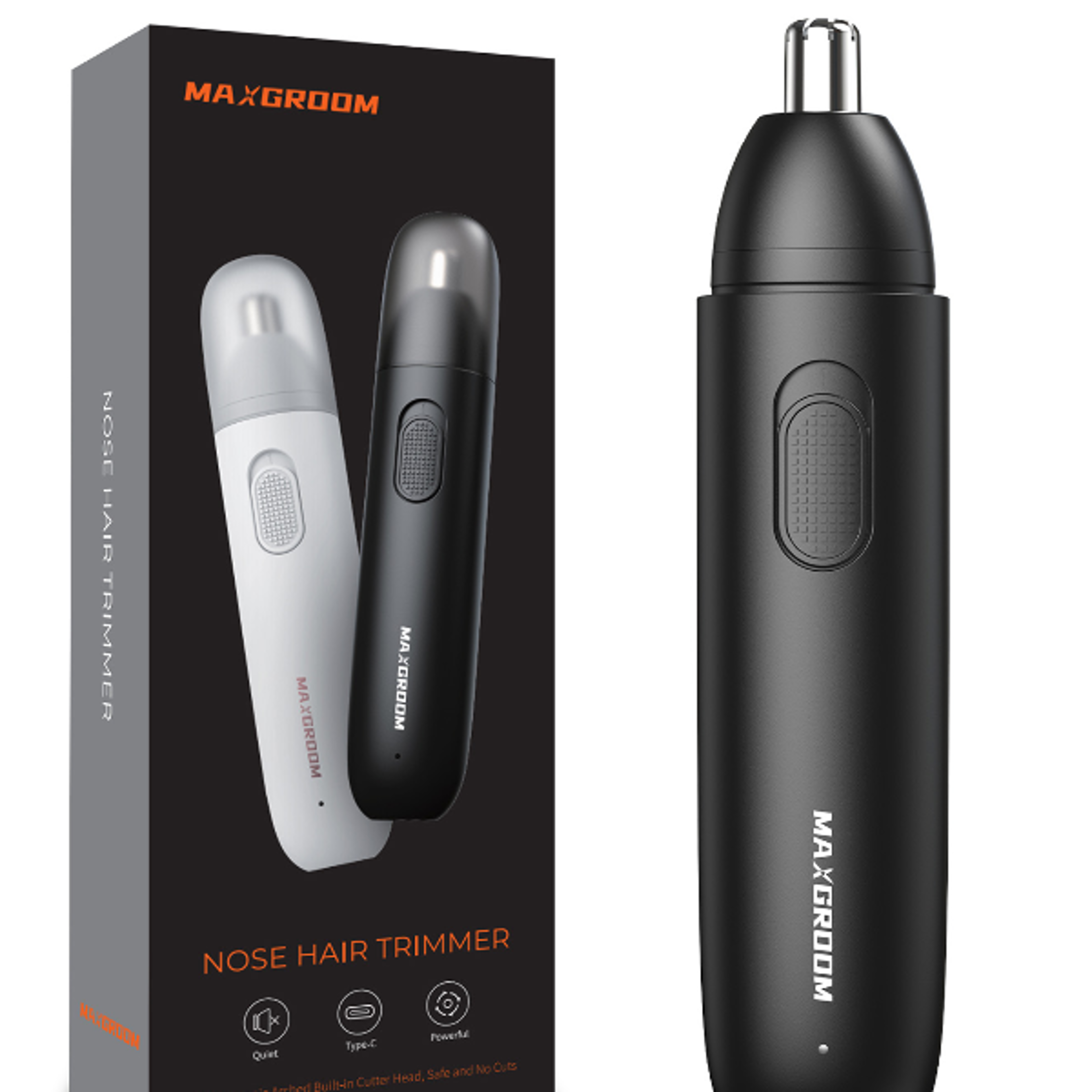 rechargeable nose hair trimmer for men dual-blade electric shaver for eyebrows & nose hair, painless & safe