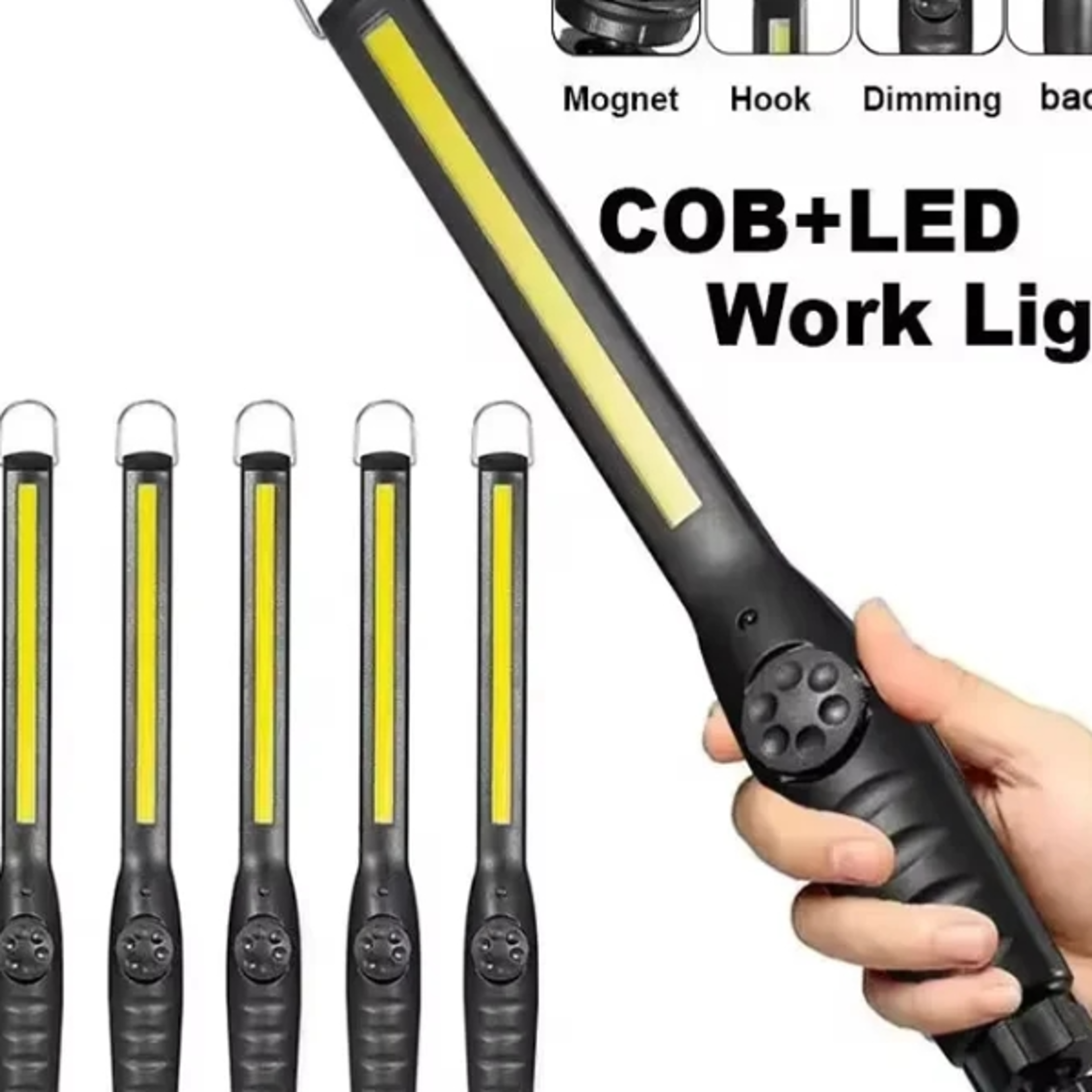 rechargeable magnetic led work light portable, stepless dimming car repair lamp