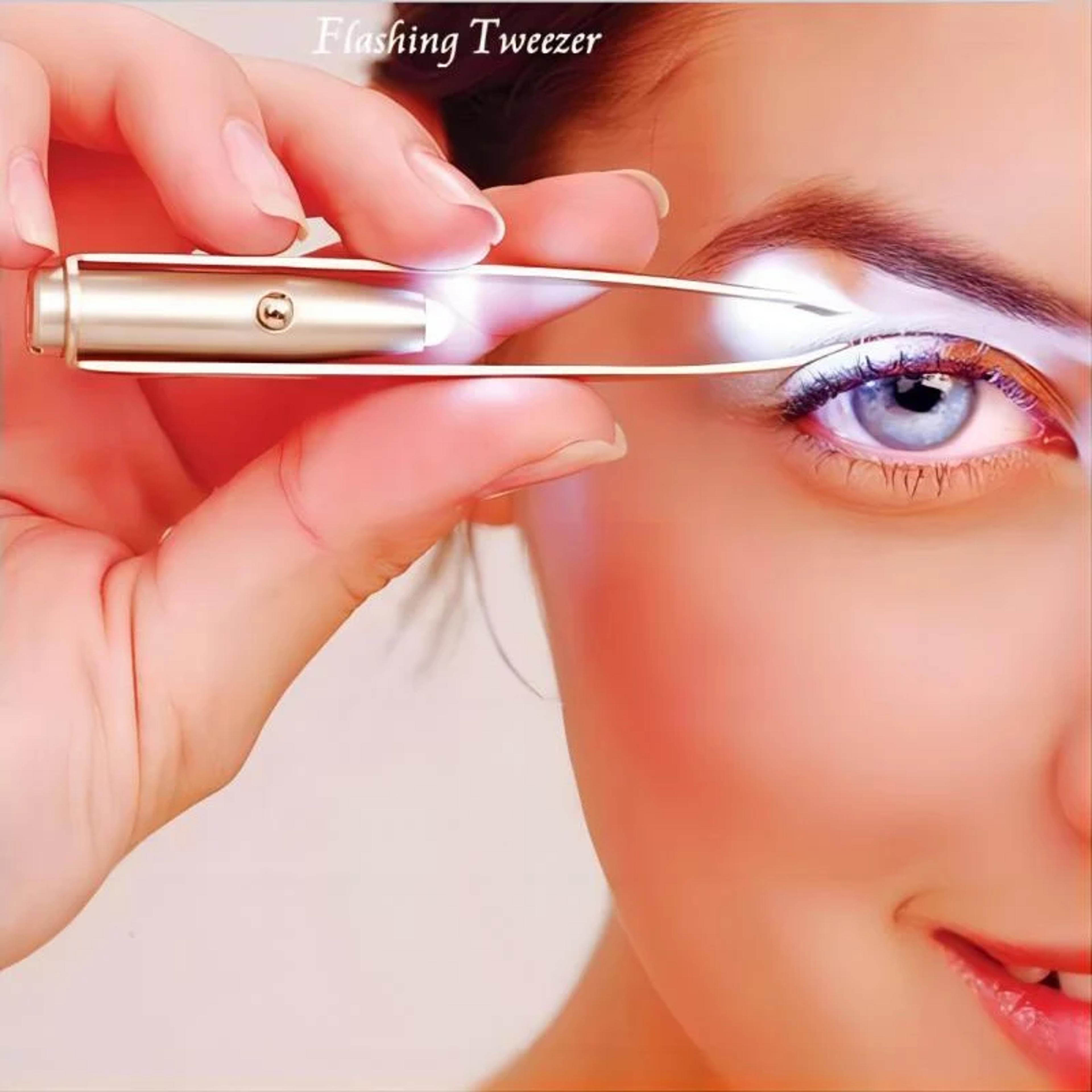 LED Eyebrow Tweezer With Portable Stainless Steel Design For Precise Hair Removal 4