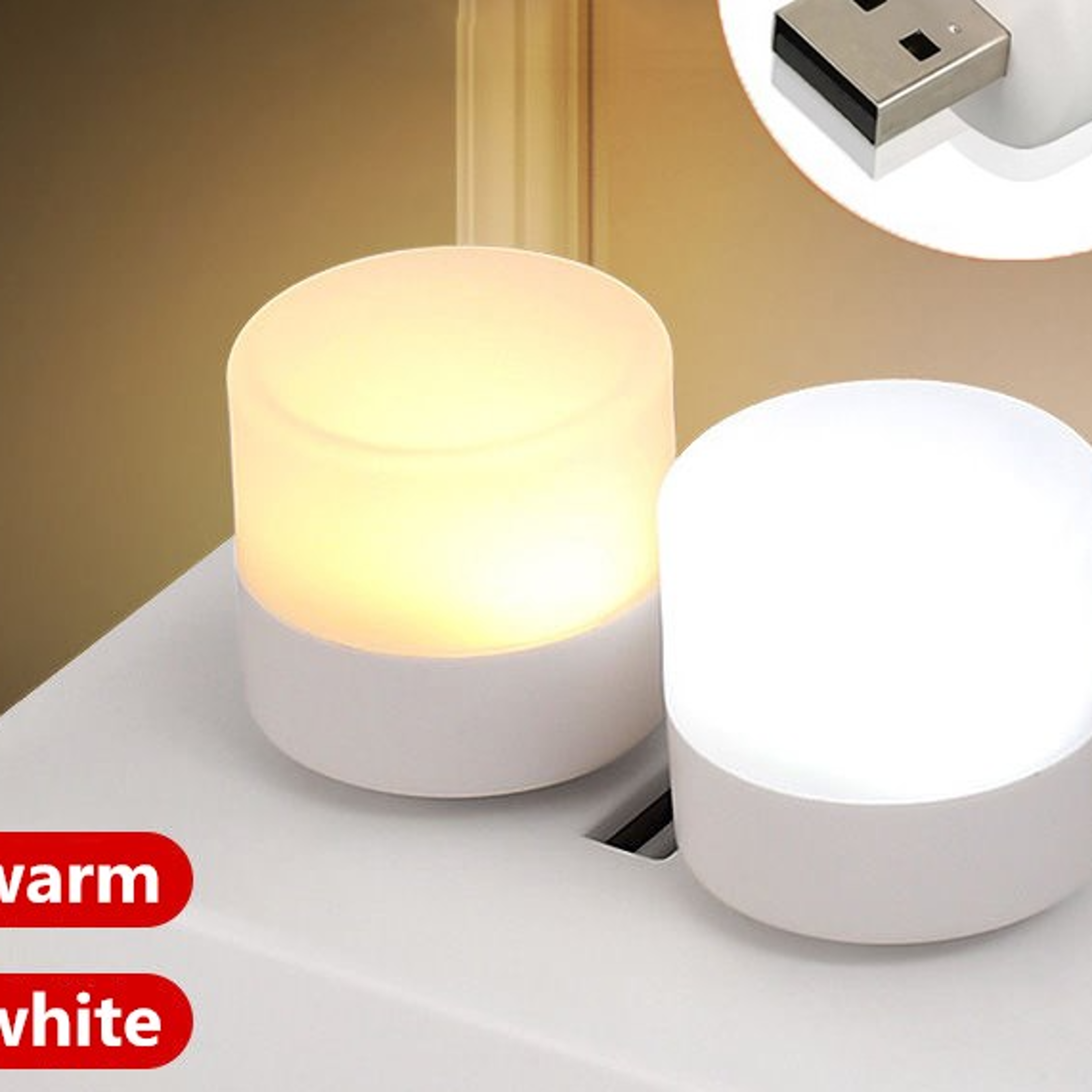 mini usb led night light with eye protection  warm white, adjustable usb plug lamp for reading & charging