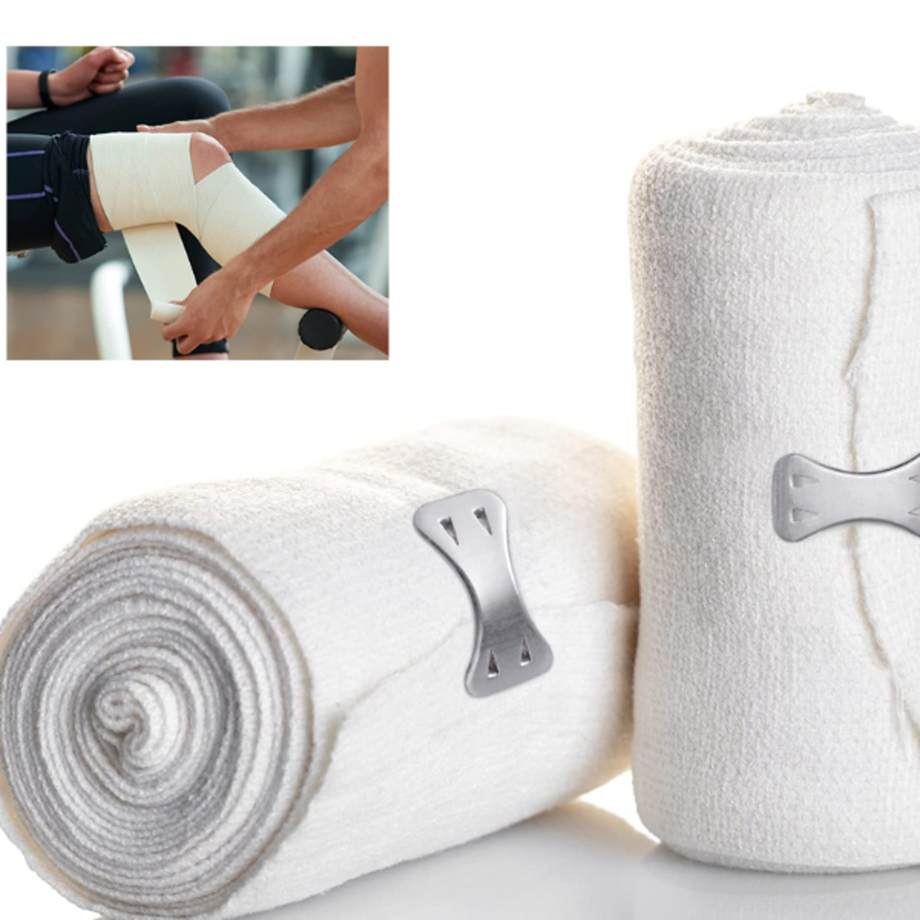 elastic compression bandage wrap for sports injuries – ideal for sprains, calf, ankle, and foot support