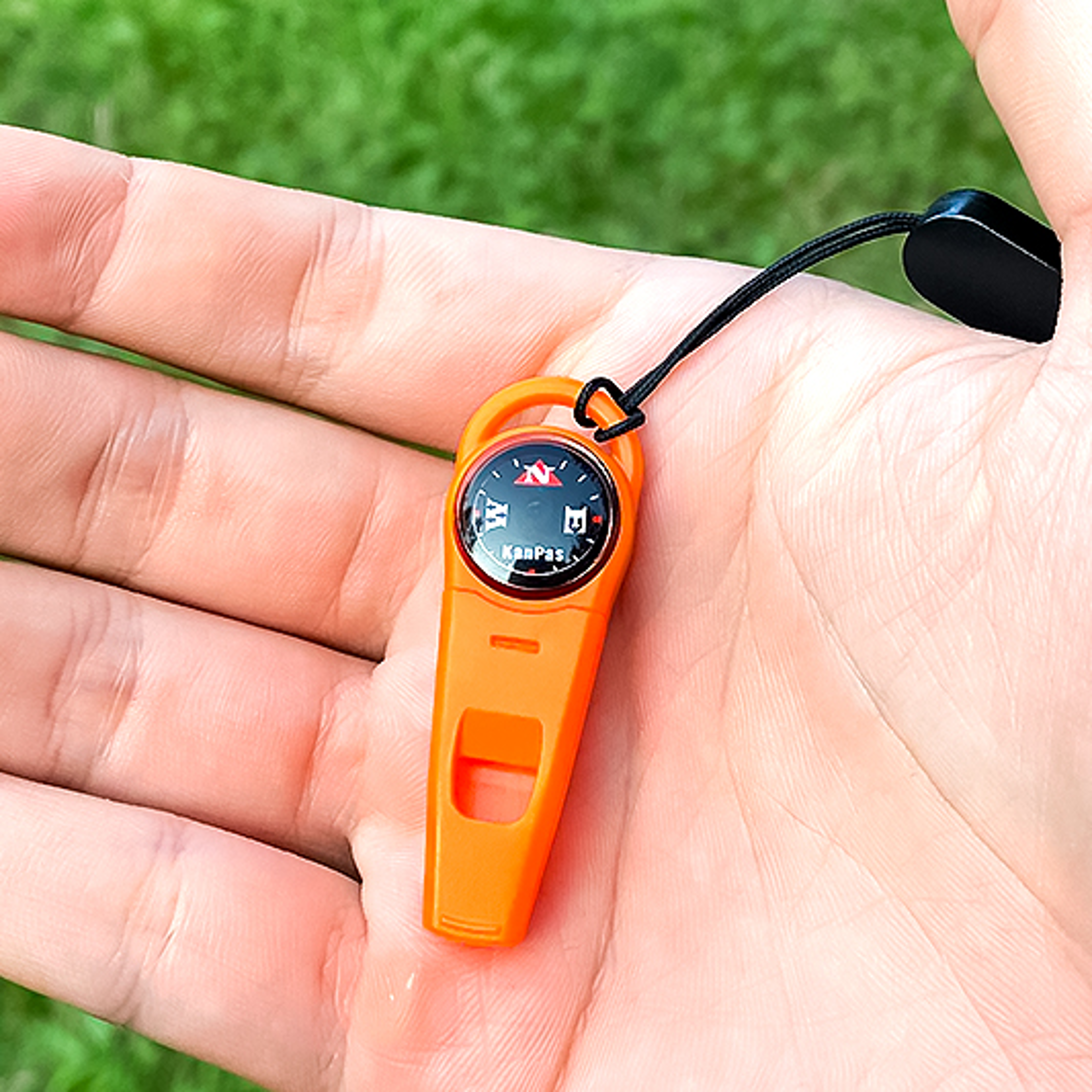 kanpas sport whistle with compass, magnifier, and luminous design  essential for outdoors, diving, trekking, hunting