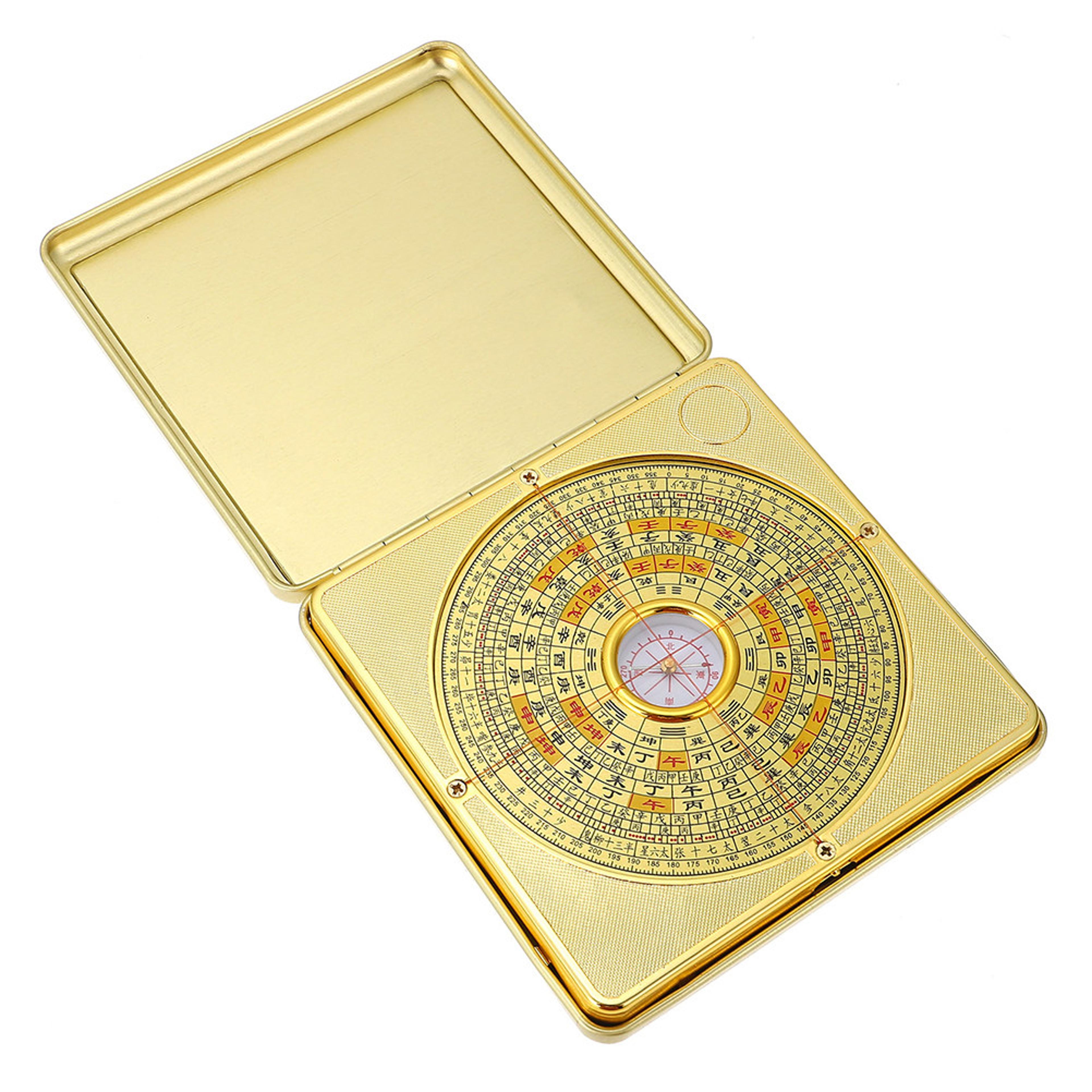 brass chinese divination compass pan multifunctional i-ching compass for camping, hiking, and home office