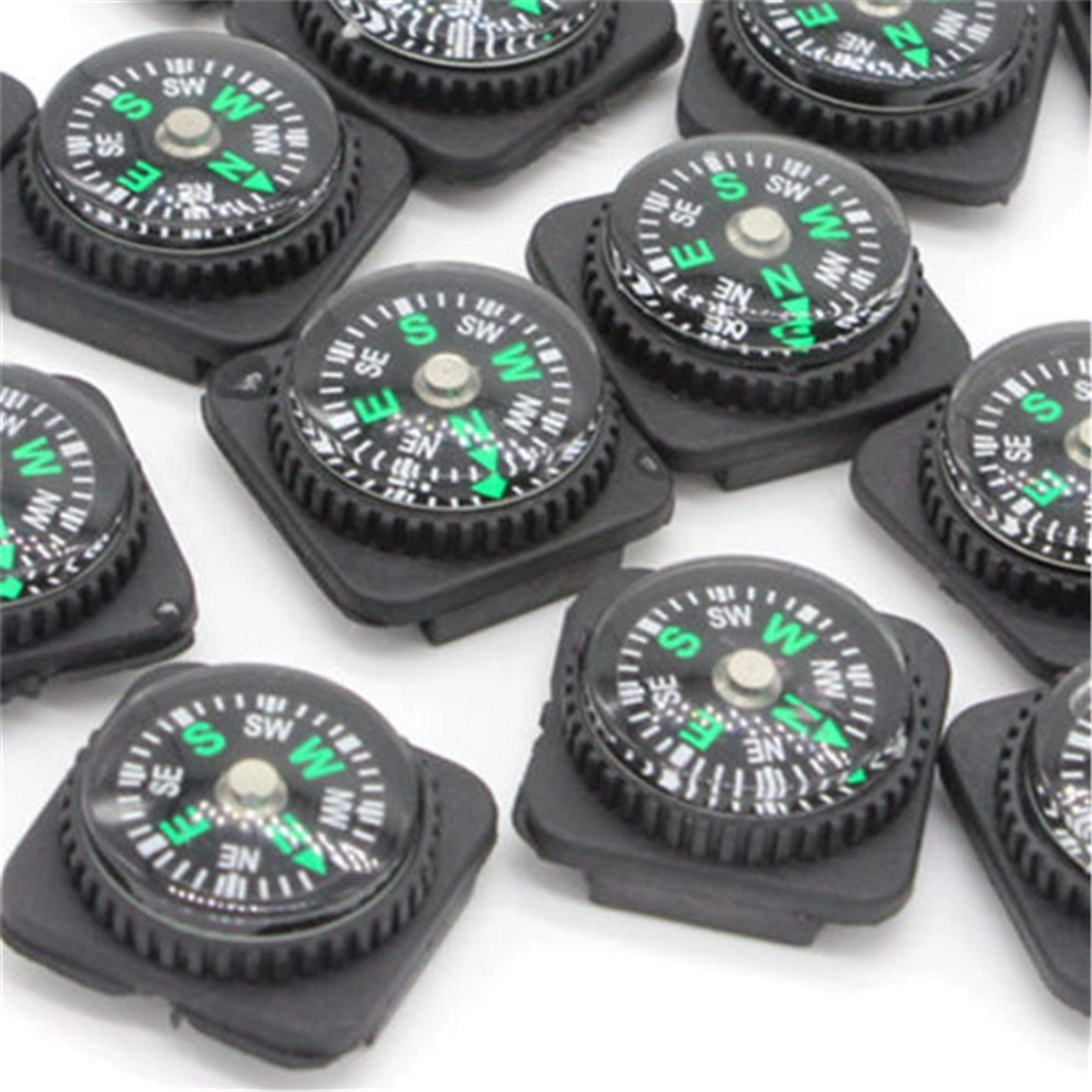 paracord survival compass clip for watch band outdoor wrist compass gear