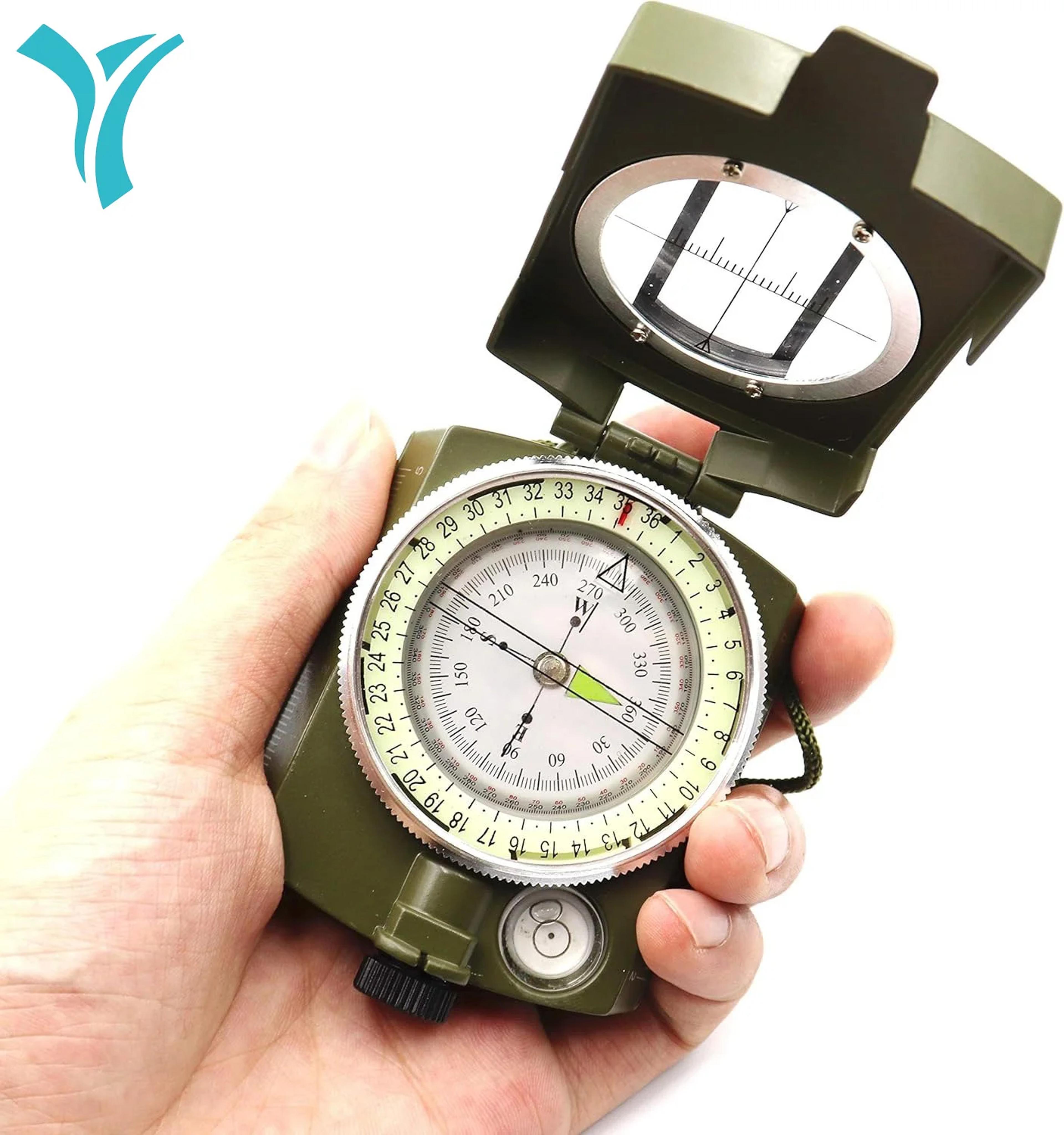 multifunctional tactical military compass | waterproof & impact-resistant lensatic compass for hiking & survival