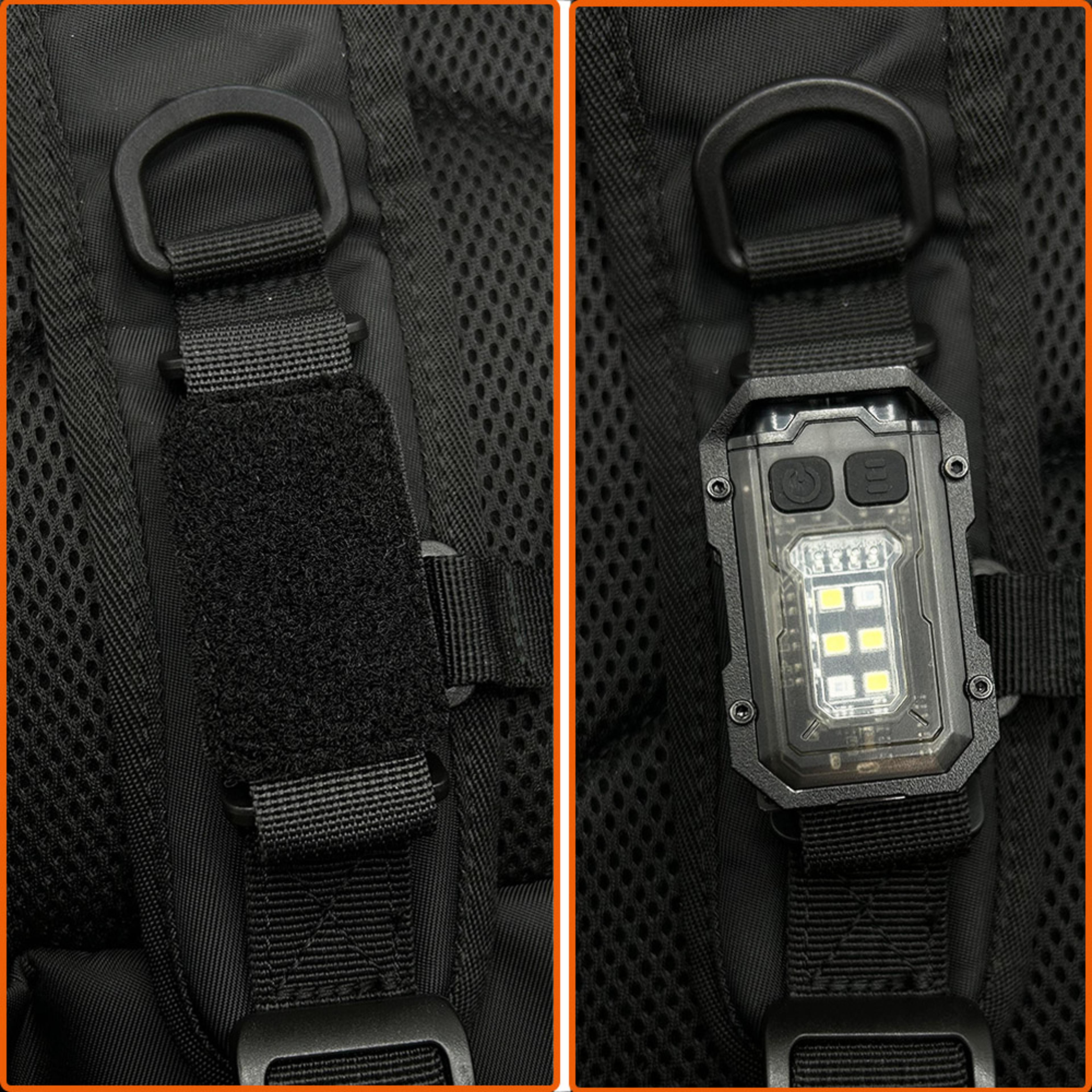 portable tactical flashlight mini led light with hook loop plate for hiking, camping, and safety use