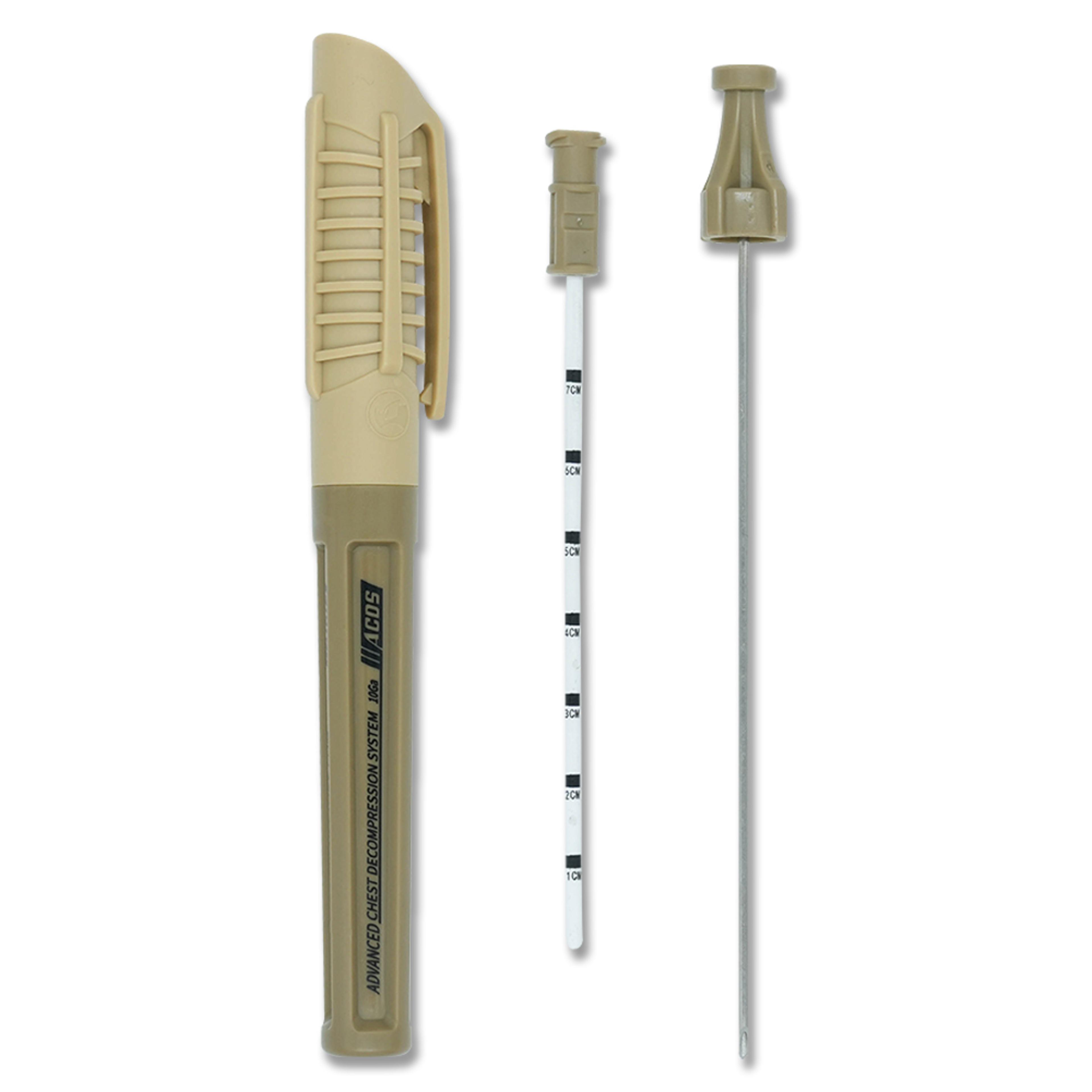 needle decompression kit for pneumothorax treatment trauma & ems tension pneumo solution