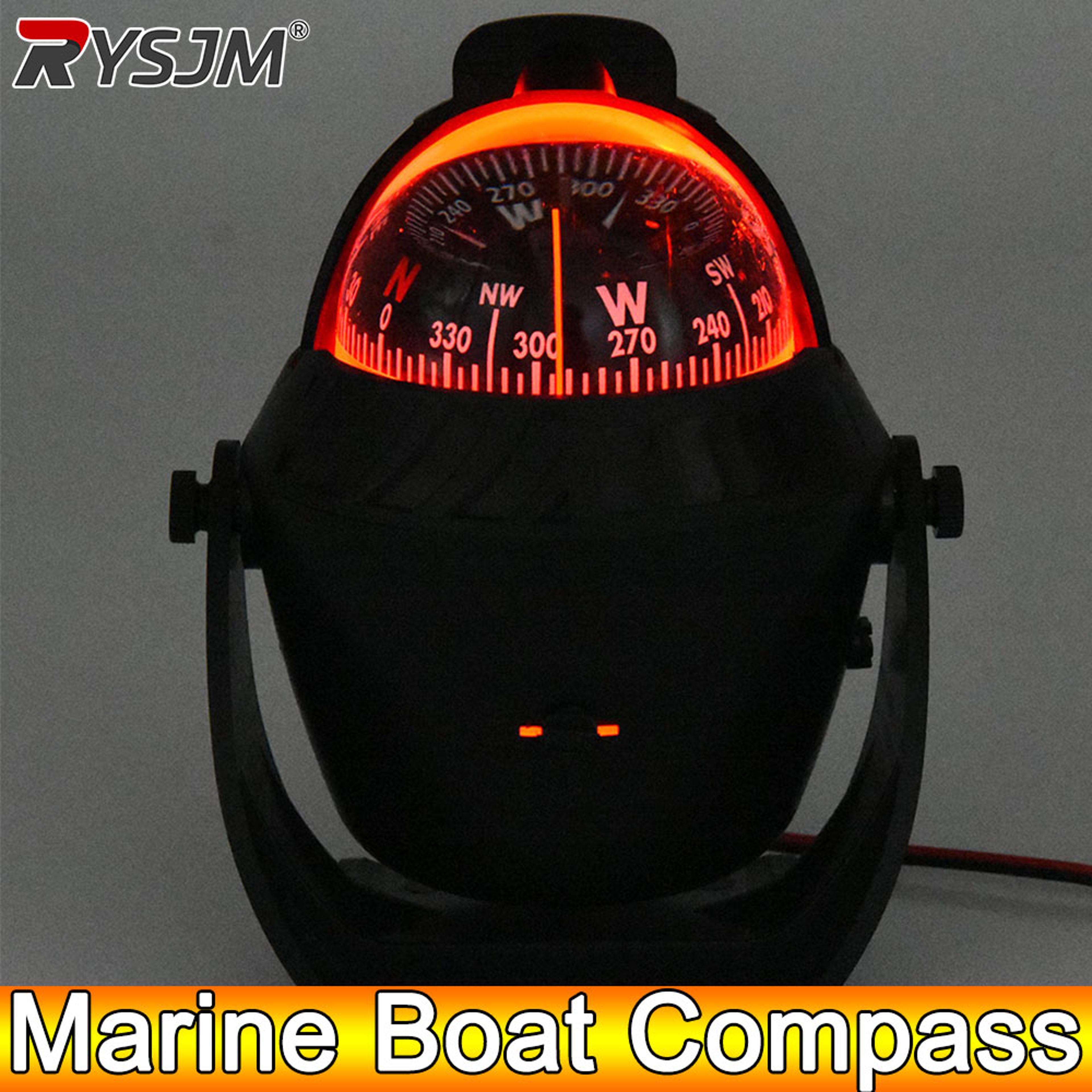 high-accuracy marine compass with led light for boat navigation and waterproof outdoor use