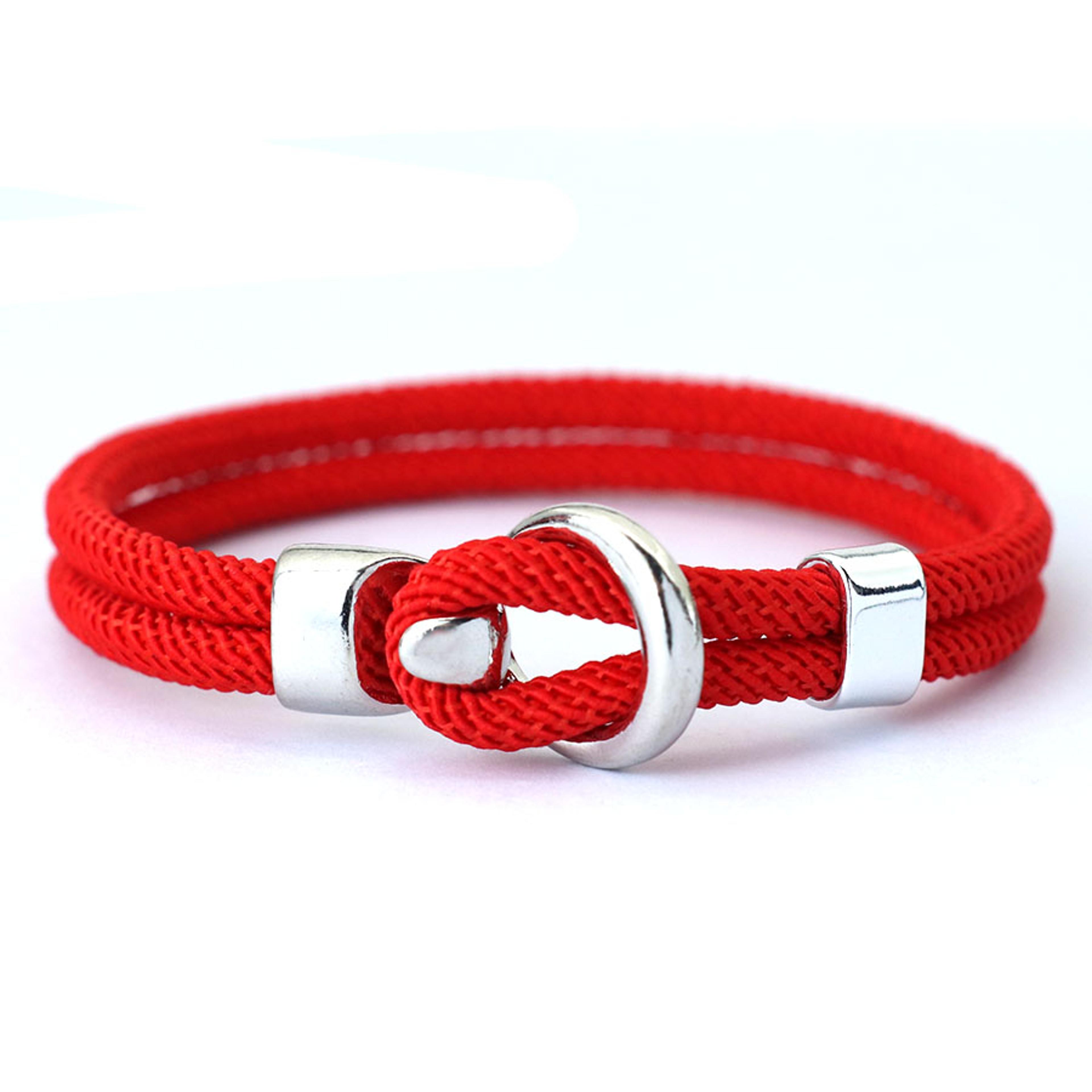 nautical rope bracelet for men double layer adjustable cord bracelet casual stylish wristwear