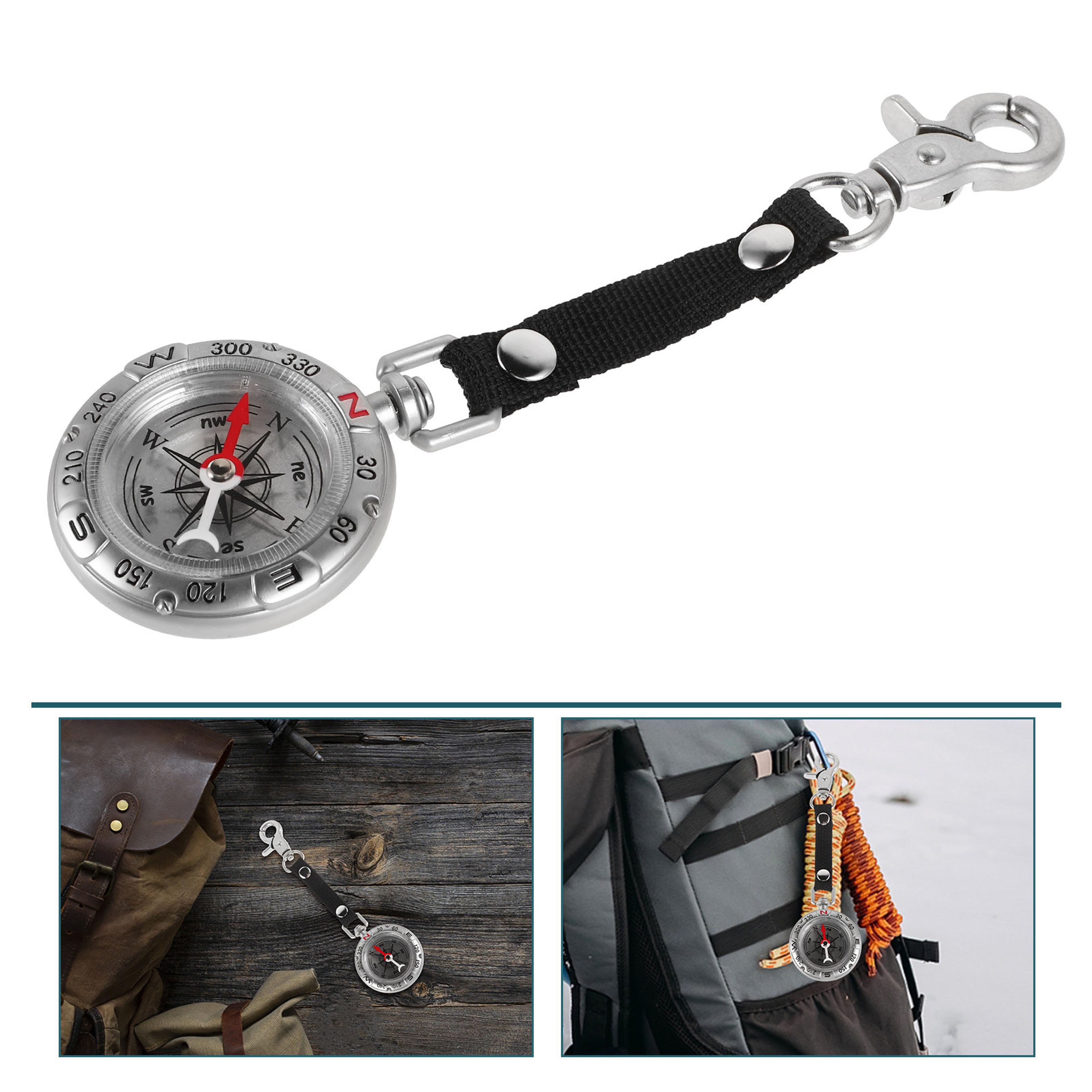 vintage outdoor compass keychain pocket navigation survival tool