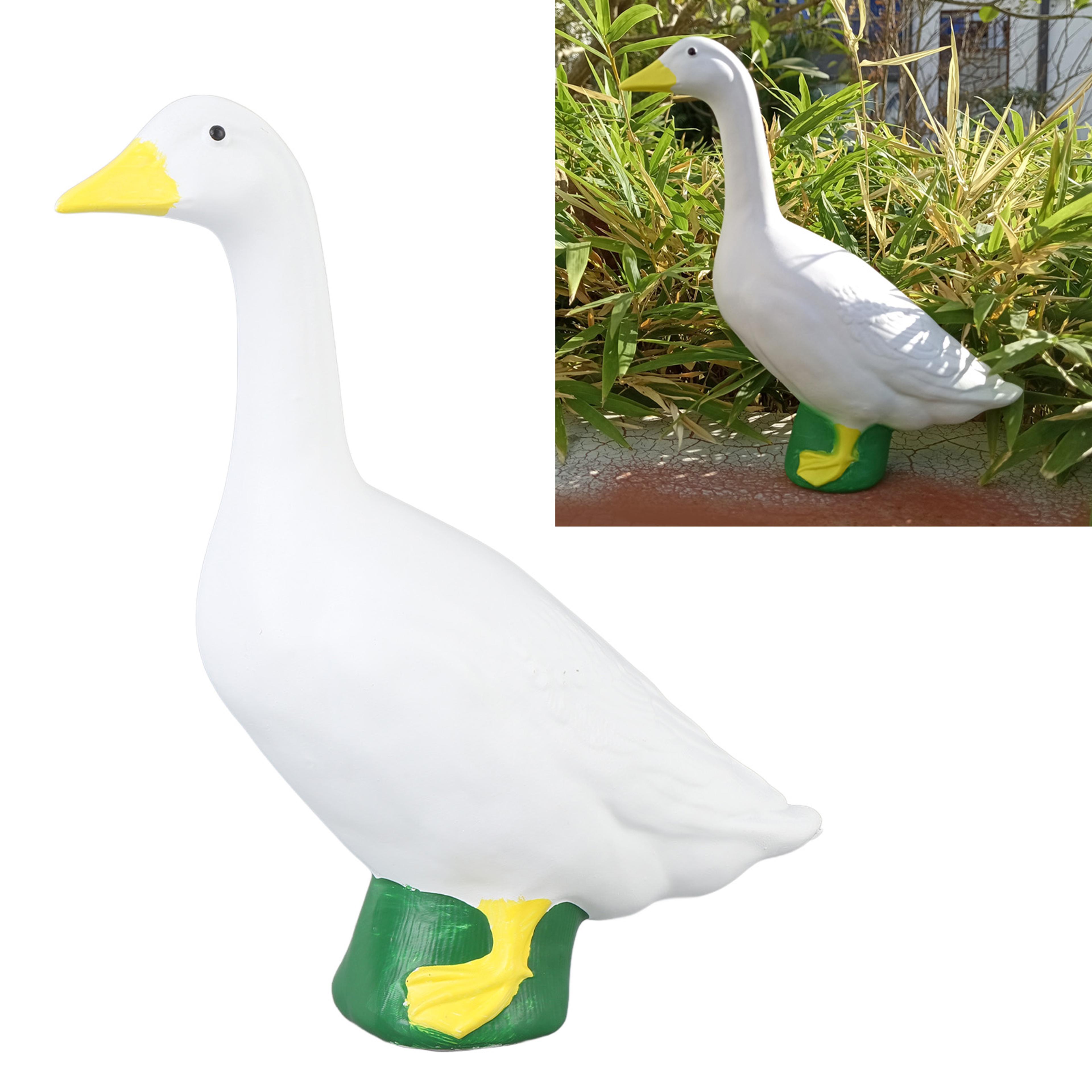 rustic goose garden statue resin outdoor goose figurine decorative farmhouse yard accent