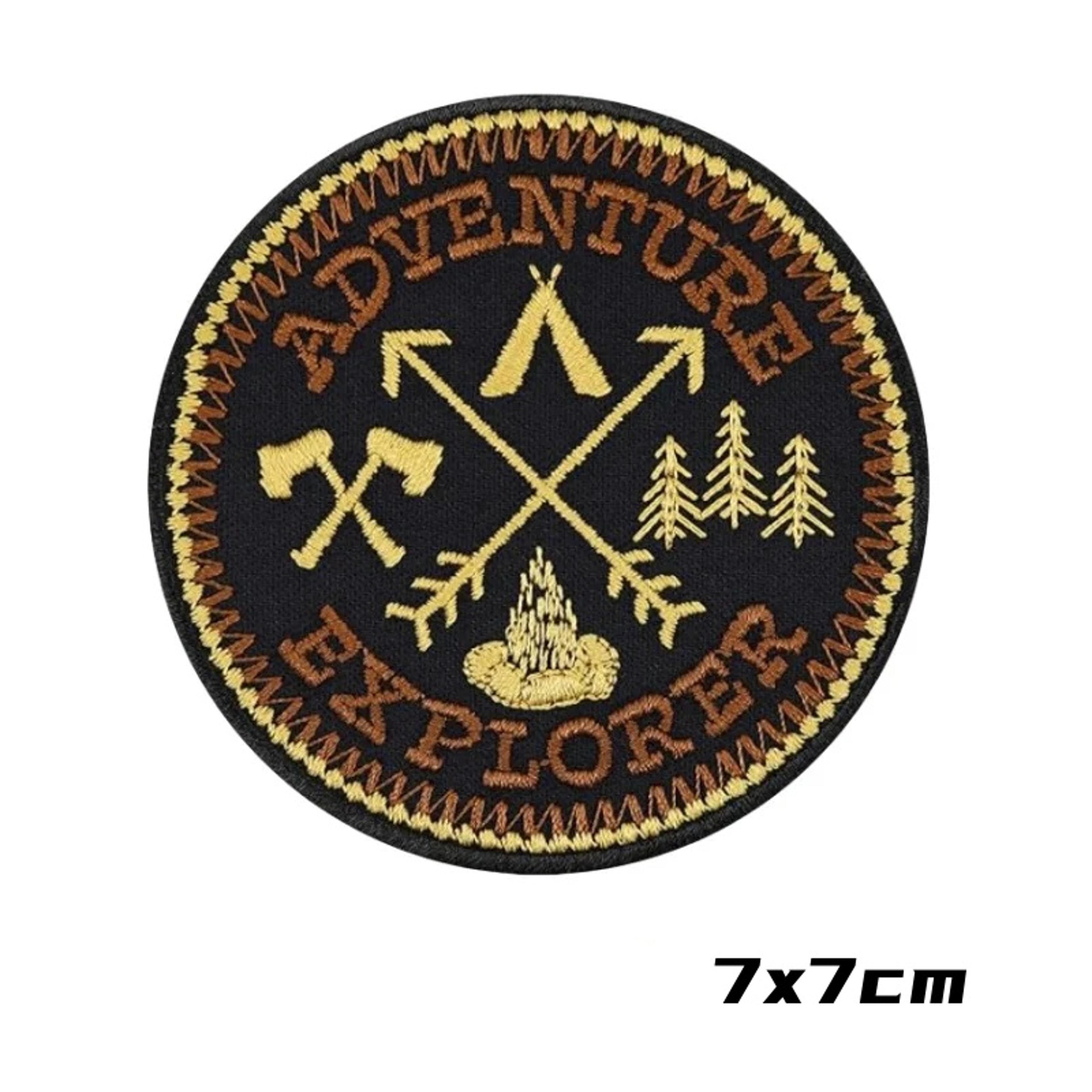 forest compass tactical patch embroidered morale badge hook and loop backpack patch