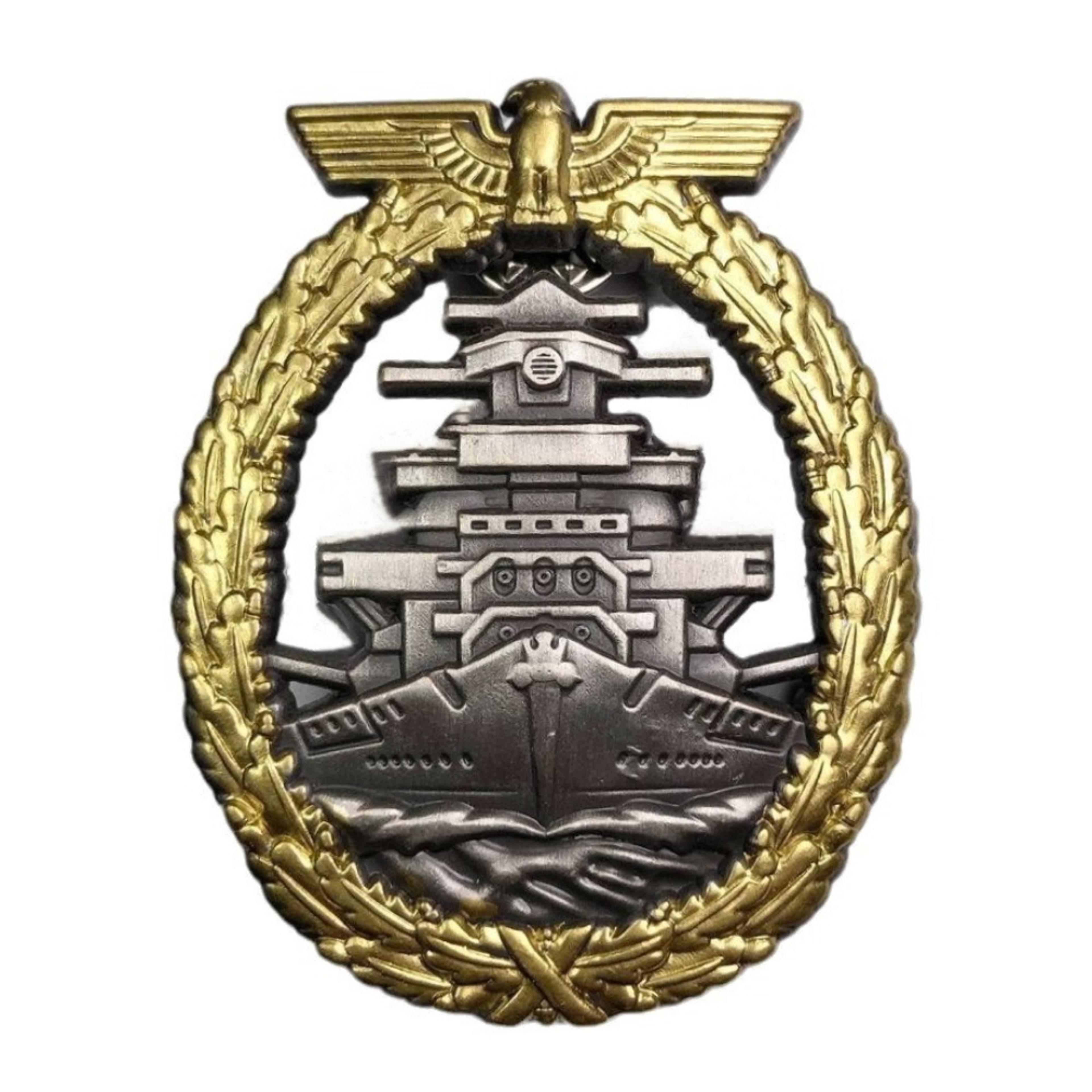 vintage nautical ship wheel metal pin badge maritime collector medal