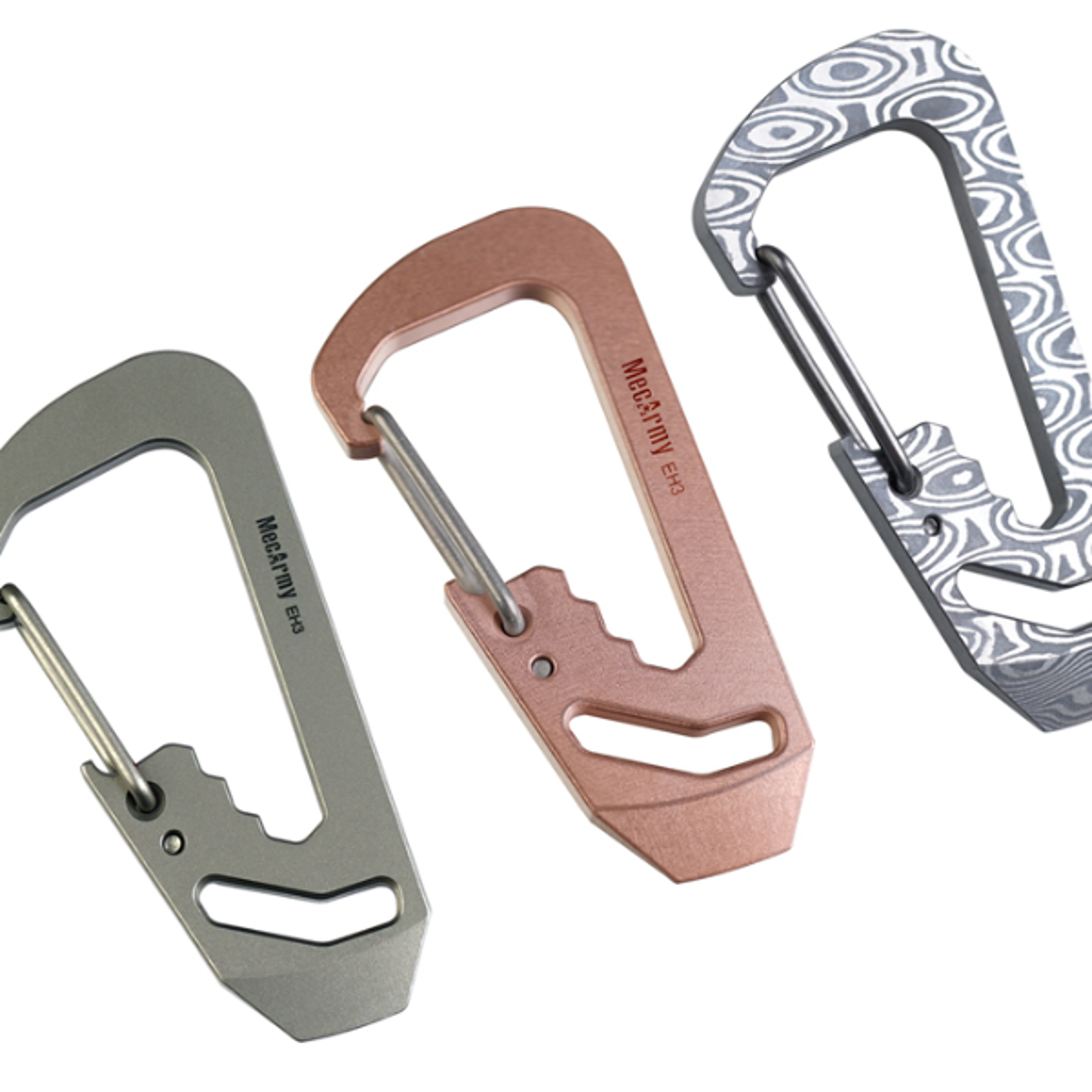 titanium edc carabiner multi tool keychain pry bar wrench bottle opener