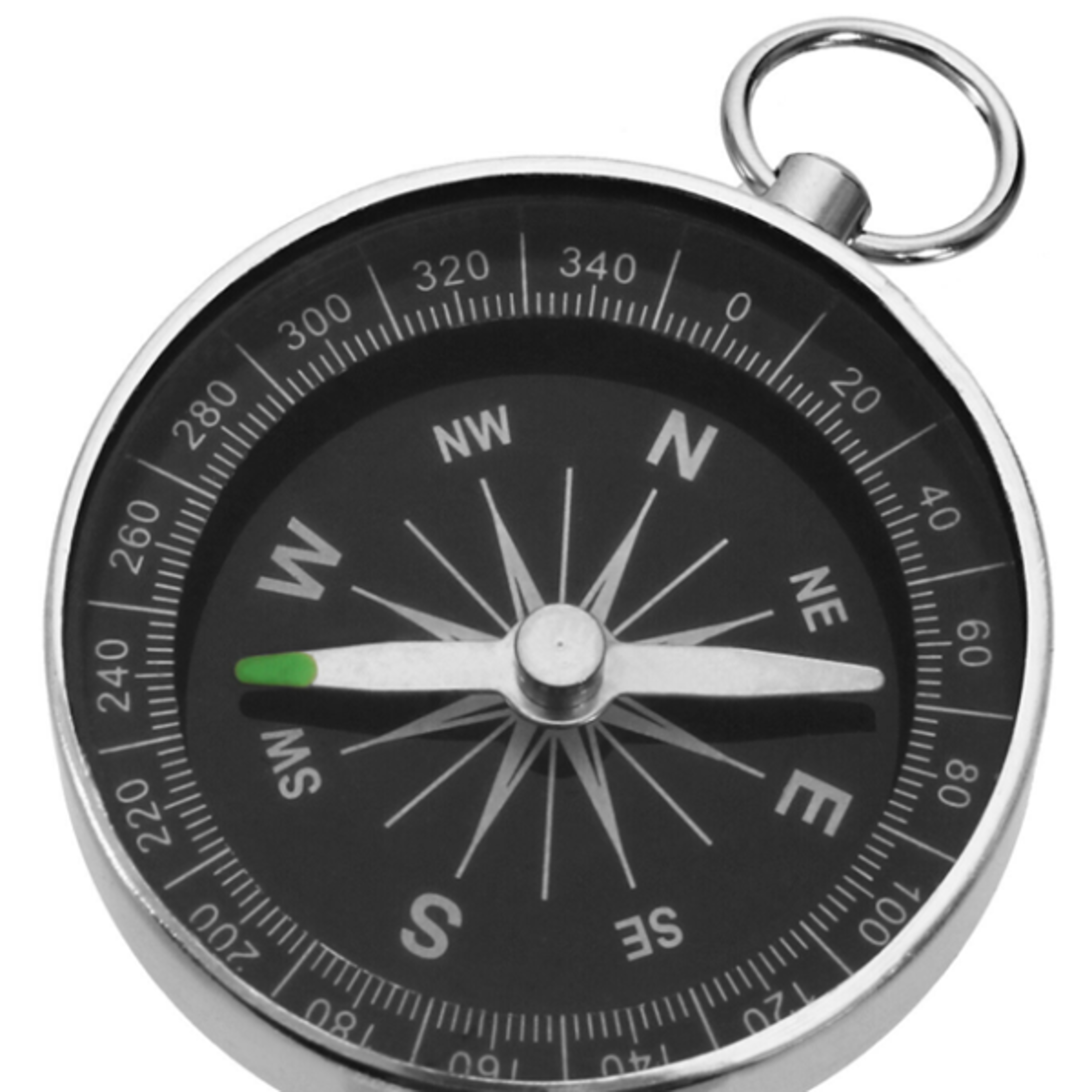 stainless steel pocket compass, outdoor survival compass, hiking navigation tool