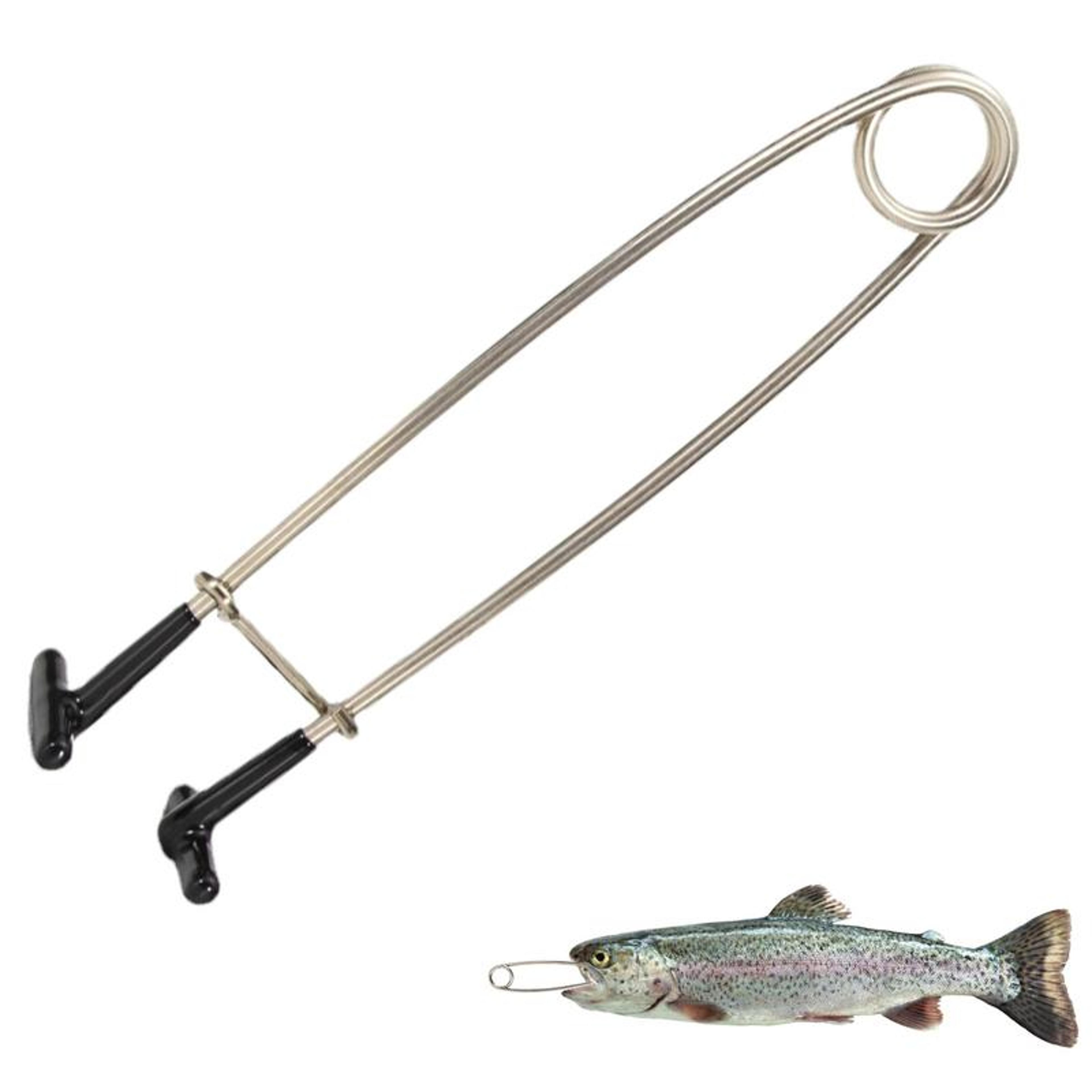 stainless steel fish mouth opener tool for easy hook removal and safe catch handling