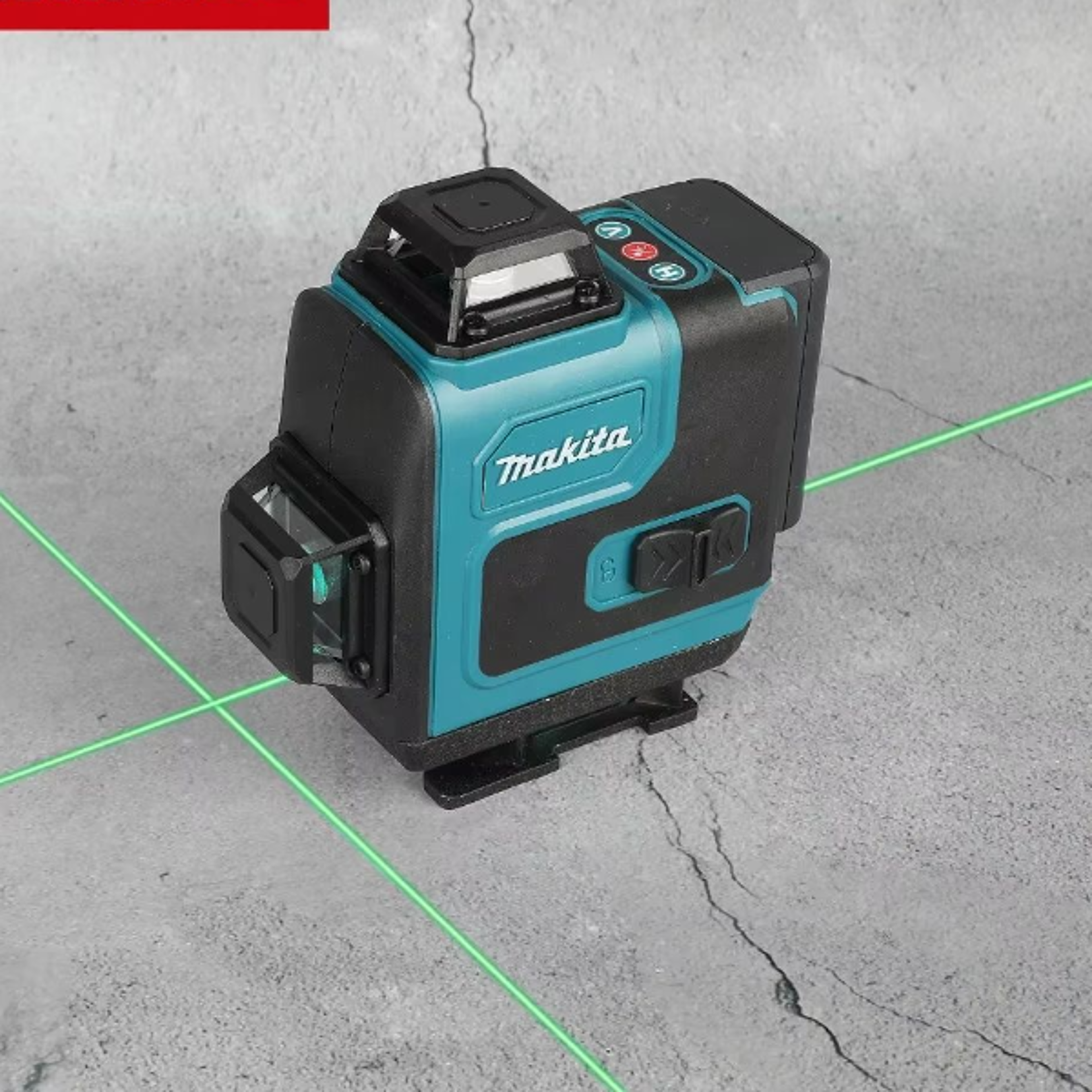 portable level tool with precision cordless self-leveling horizontal vertical green light laser cross