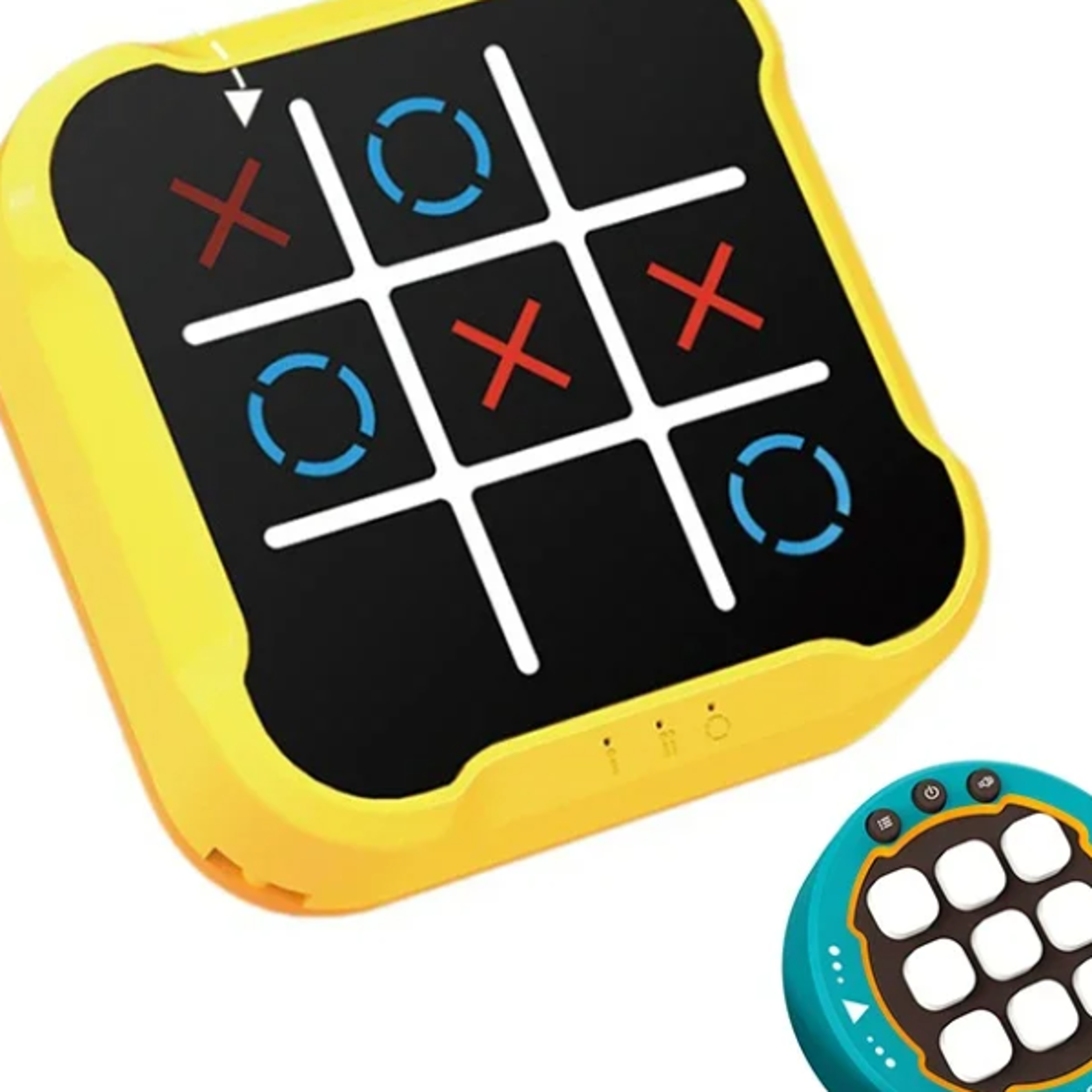 portable multifunctional electronic tic tac toe game & montessori puzzle board
