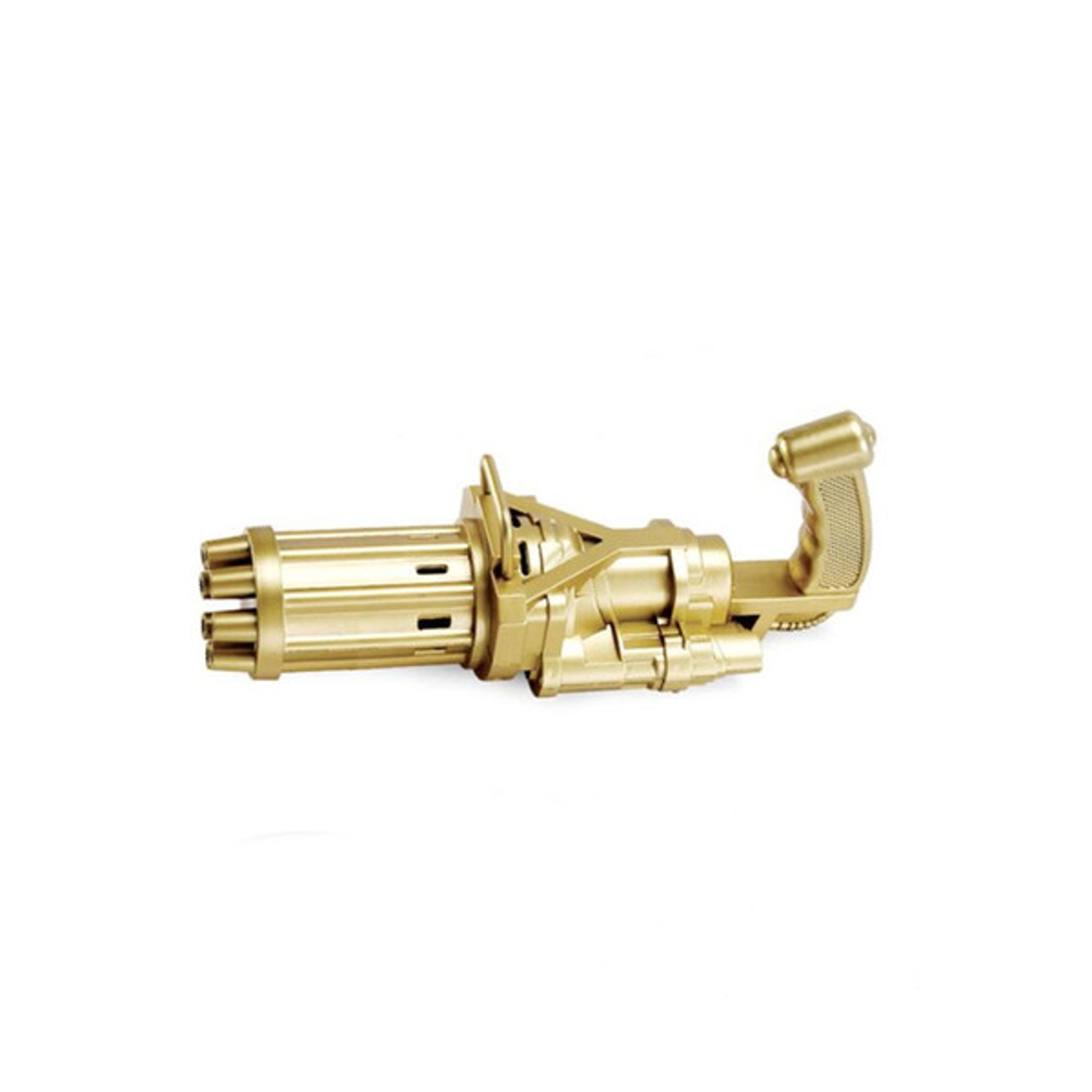 Electric Gatling Bubble Machine Gun Toy Gold