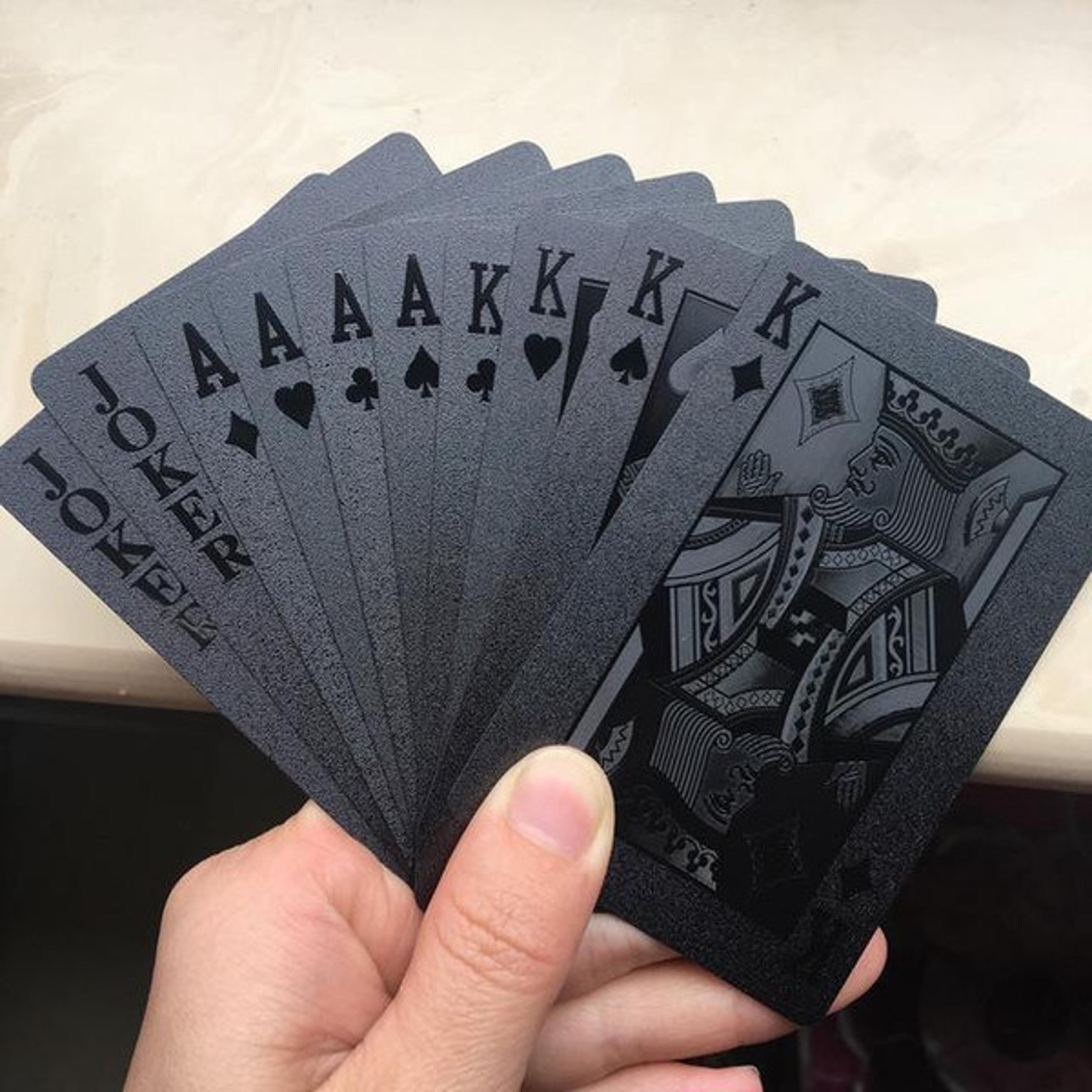 waterproof black diamond playing cards – stylish & durable