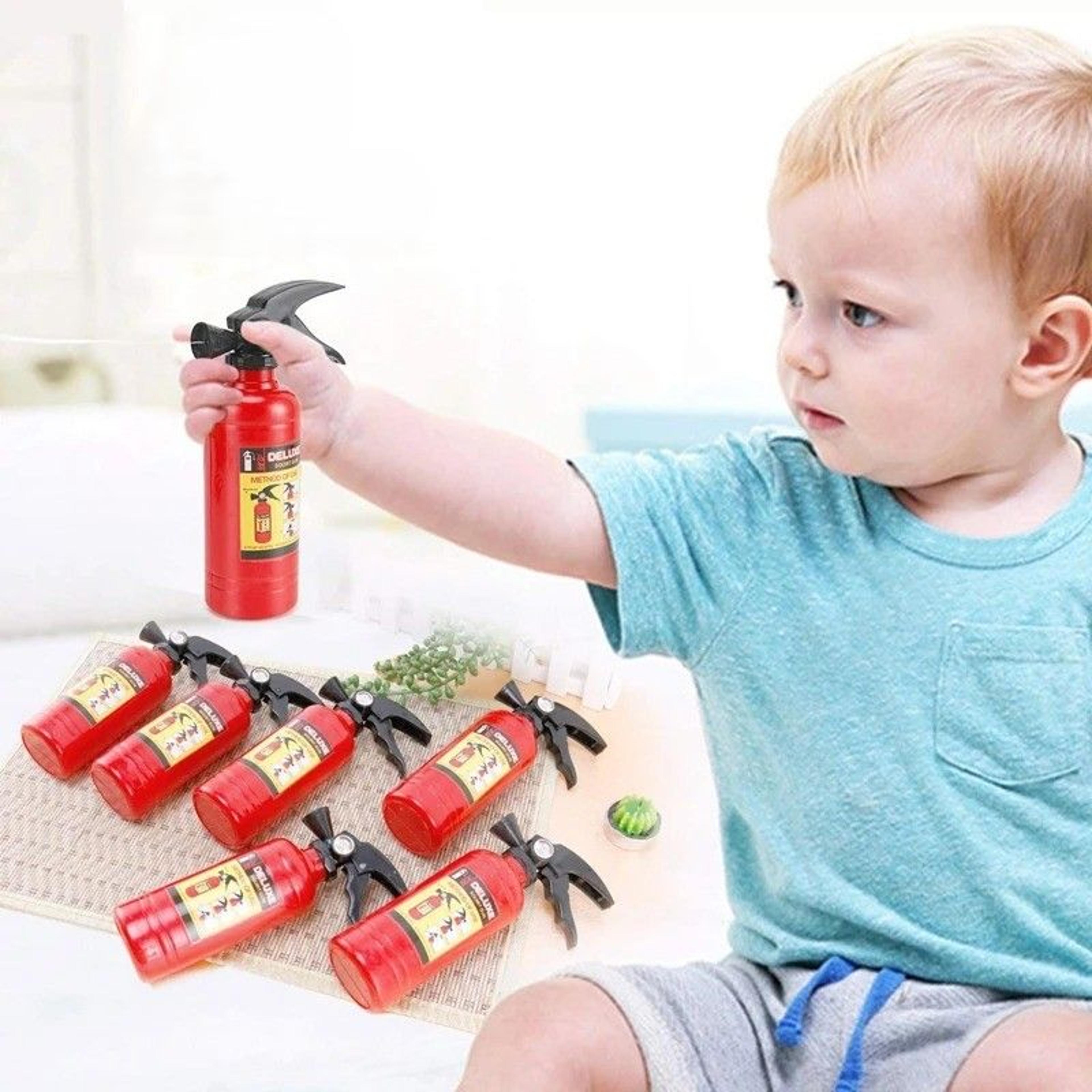 2-pack mini fire extinguisher water guns – fun outdoor summer toys for kids – fireman squirters for pool and parties