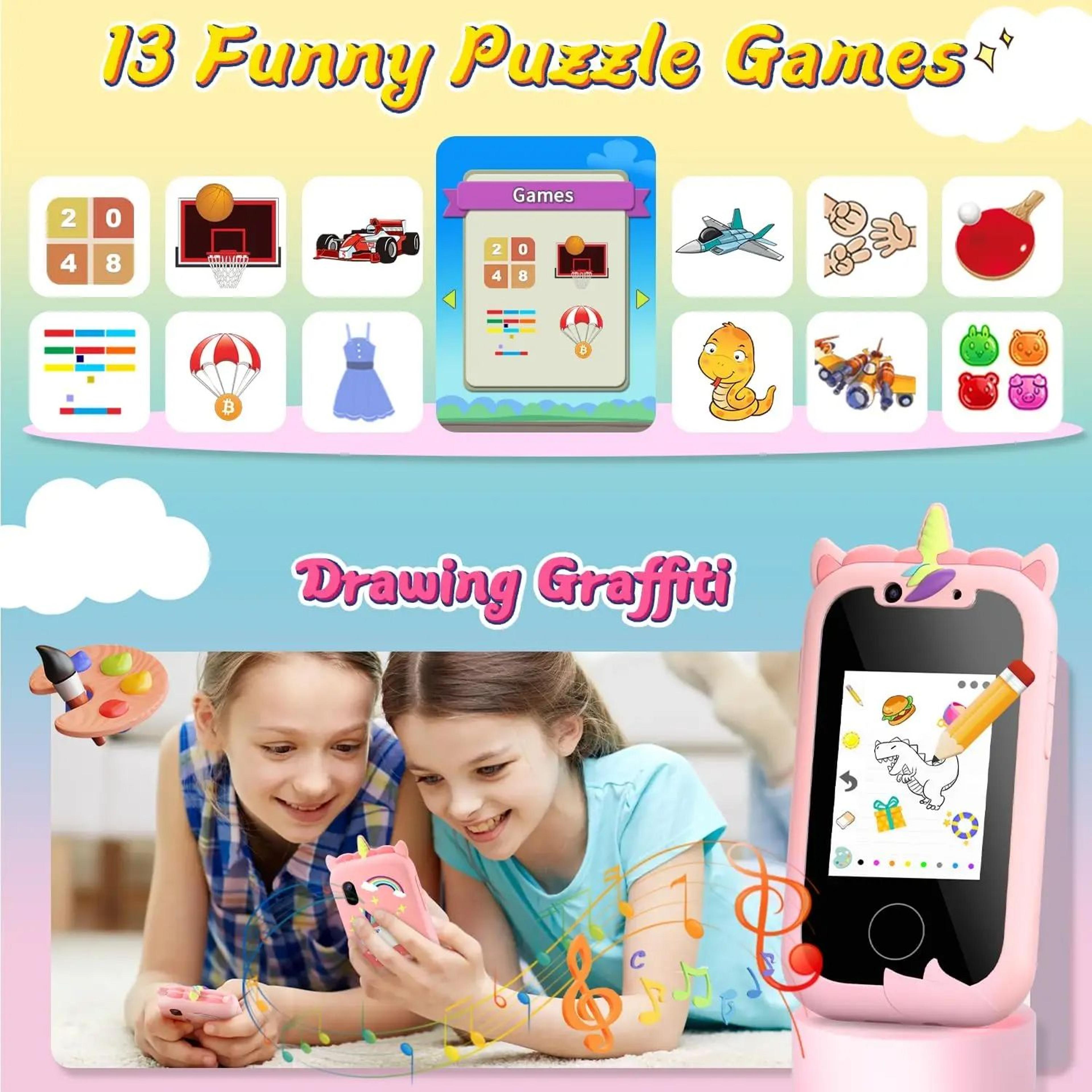 Upgraded Kids Phone With Dual Cameras  Educational Games Perfect For Birthdays  Holidays 1