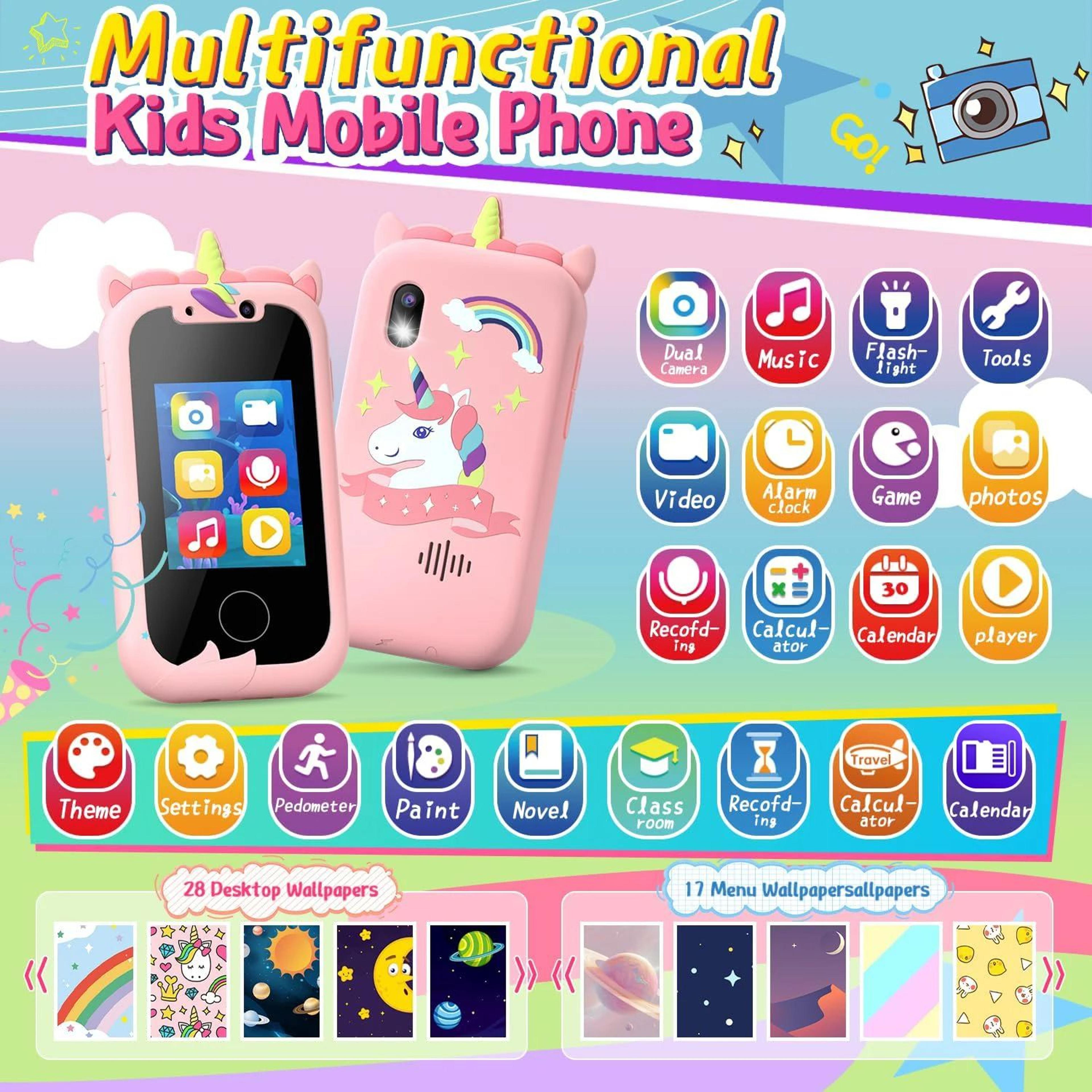 Upgraded Kids Phone With Dual Cameras  Educational Games Perfect For Birthdays  Holidays 2
