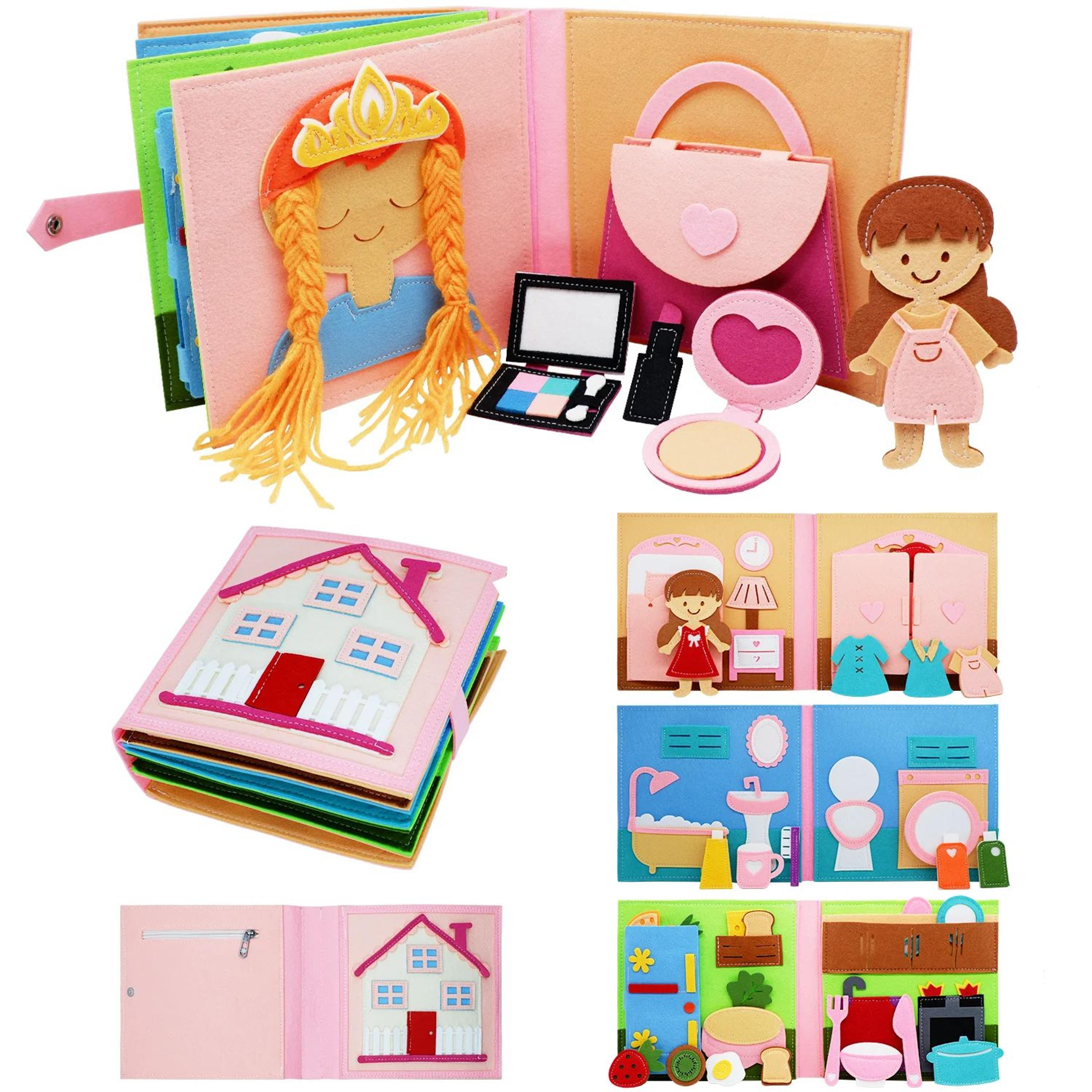 montessori quiet book for toddlers, soft felt cloth activity book for kids