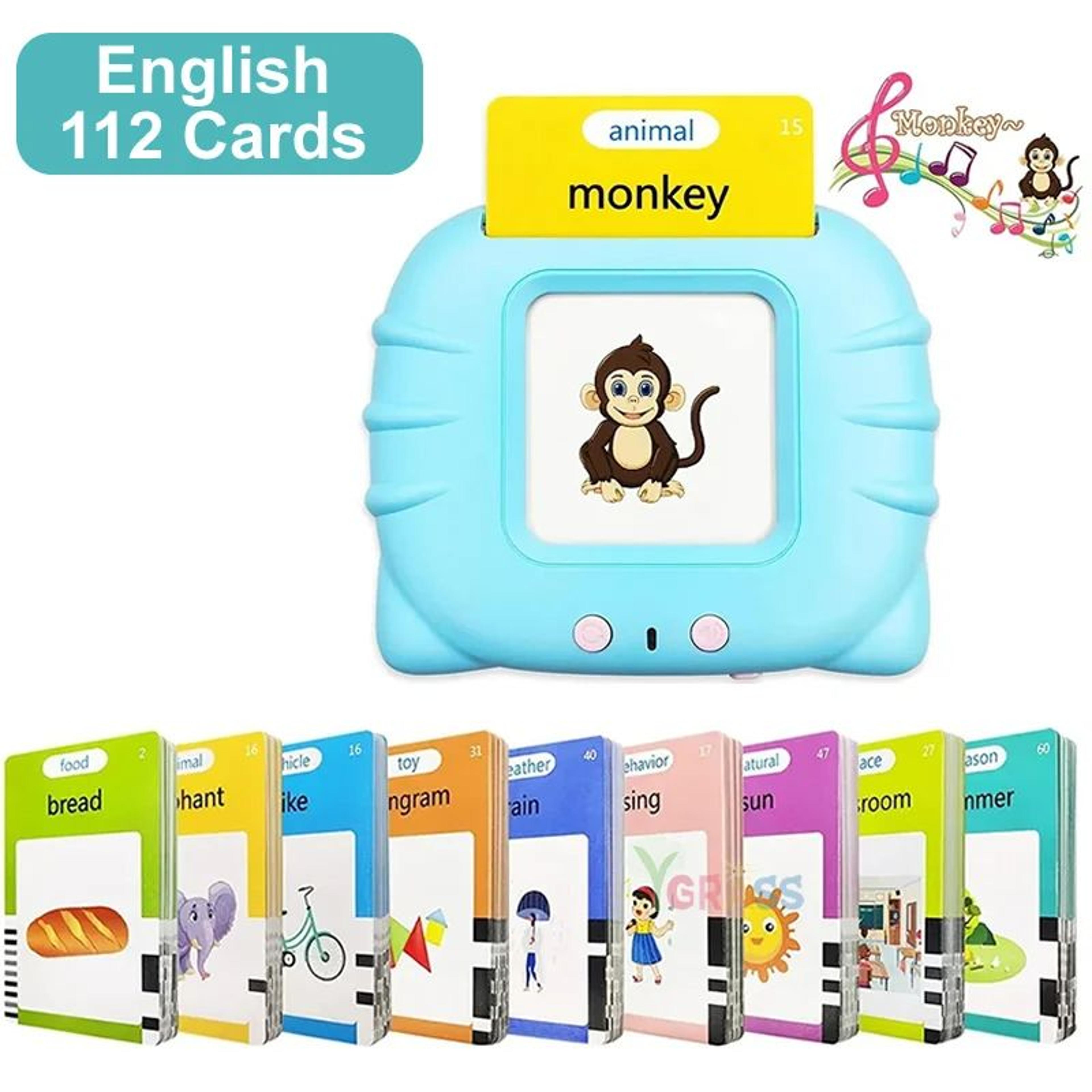 Educational Learning Talking Flash Cards For Kids  Multilingual Audio Book Toy English Russian Span
