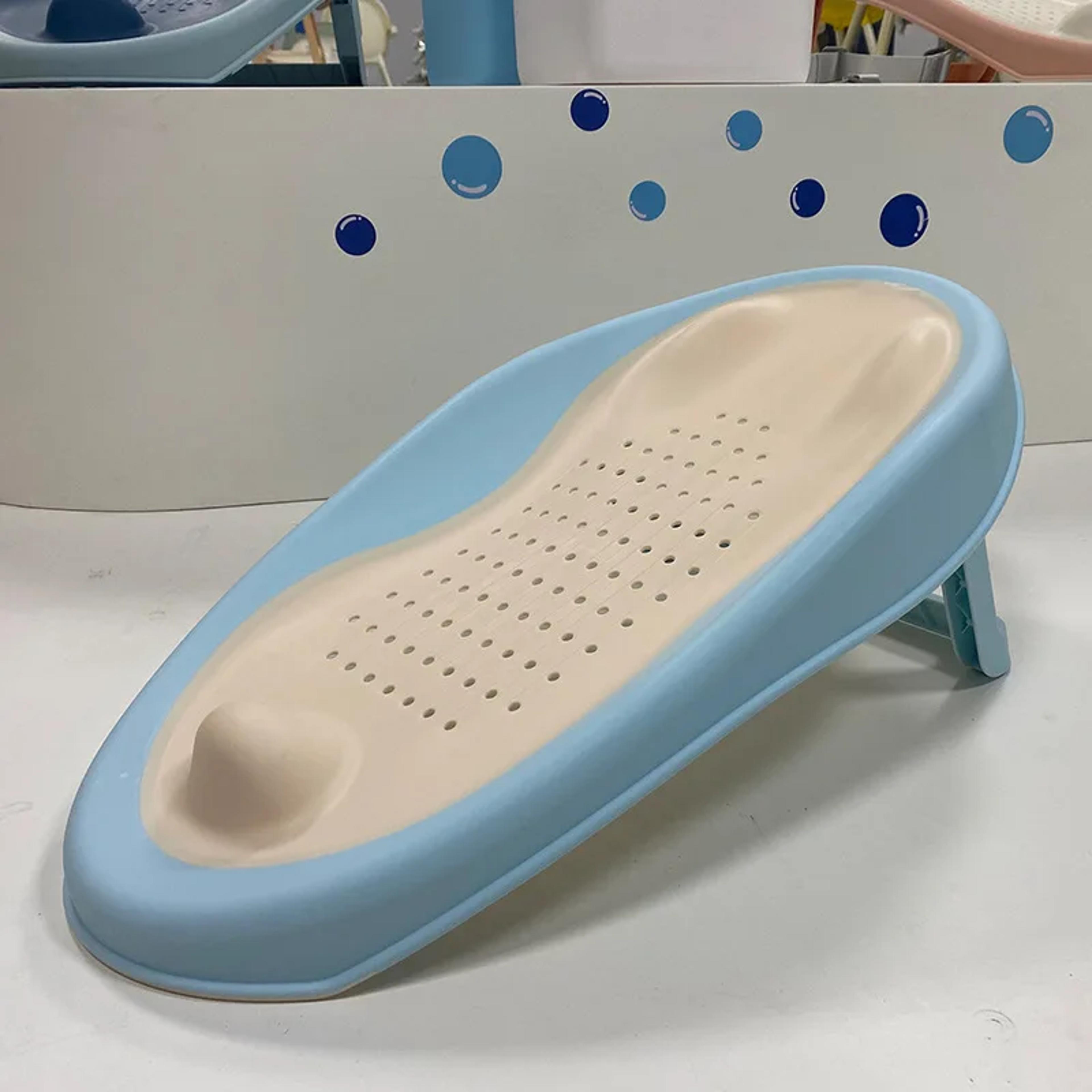 Foldable Baby Bath Seat With NonSlip PP Base  Ergonomic Backrest EasyClean Shower Net Support For S 8