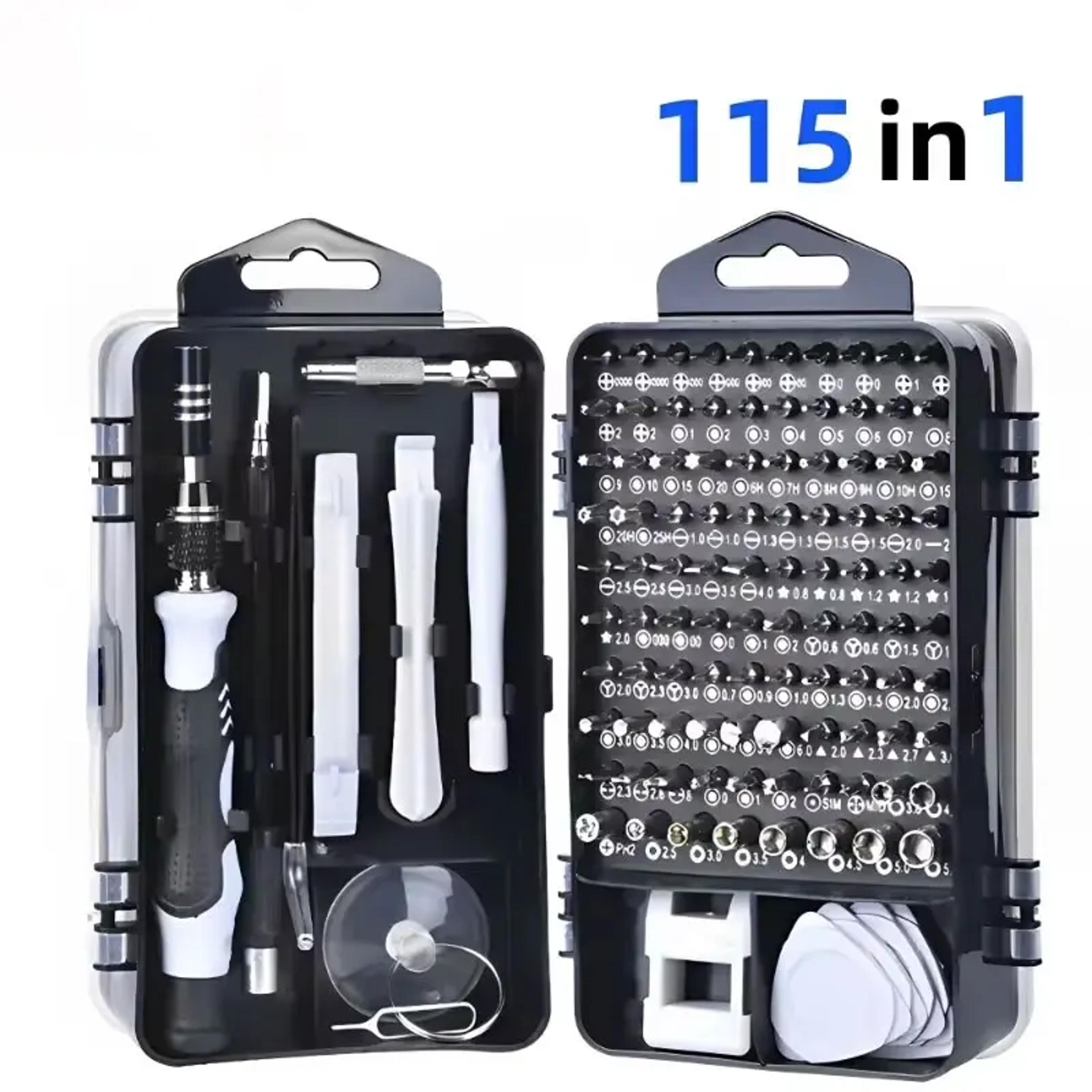 electronics screwdriver set, 115 in 1 nut driver with magnetic tips for precision laptop & phone repair