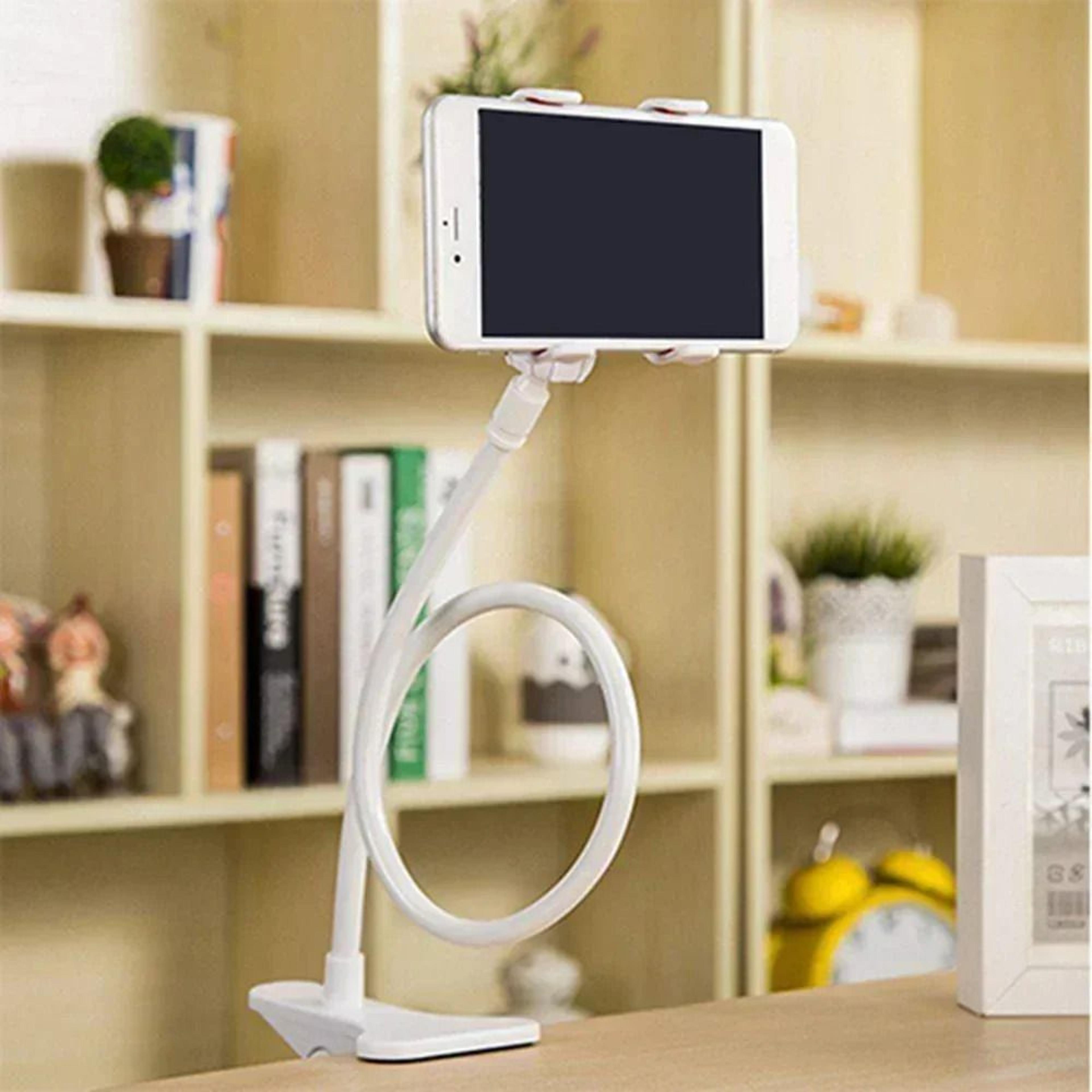 flexible phone stand, 360° rotatable clip holder for bed, desk & travel – hands-free viewing anywhere