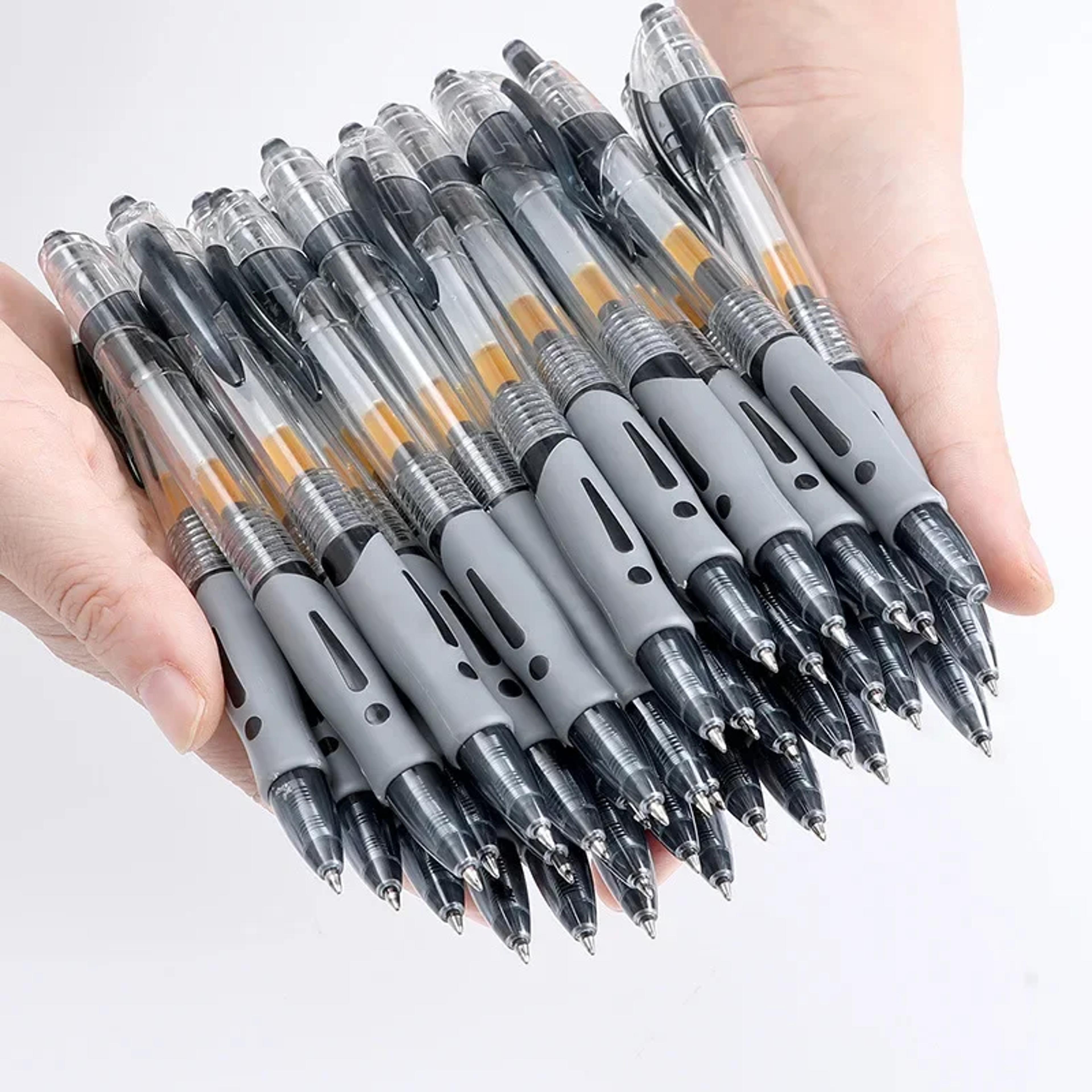 retractable gel pens set, smooth black, red & blue ink ballpoint pens for writing, office & school supplies
