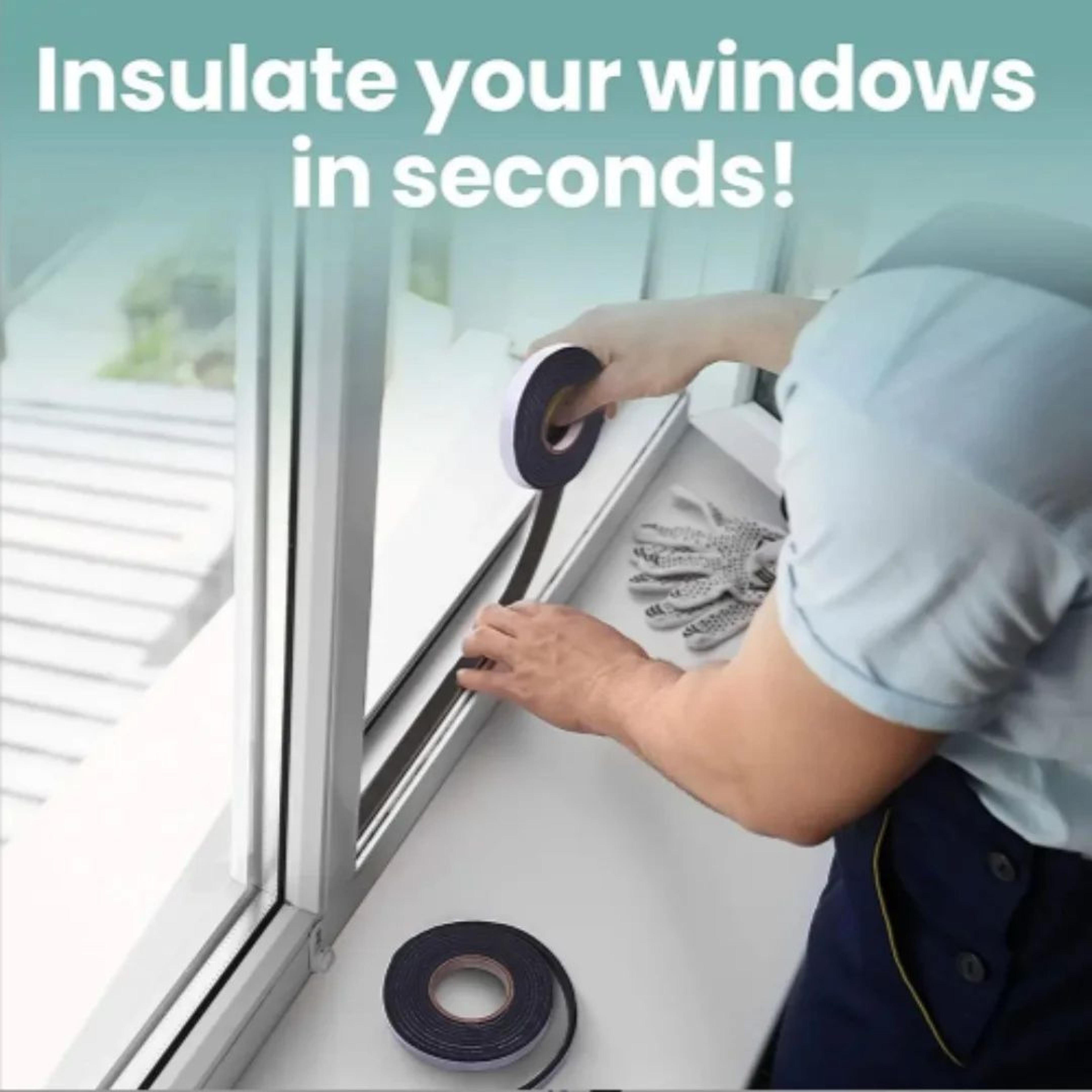 SelfAdhesive Foam Window Sealing Strip Windproof Soundproof Dustproof Weather Stripping For Doors A 4