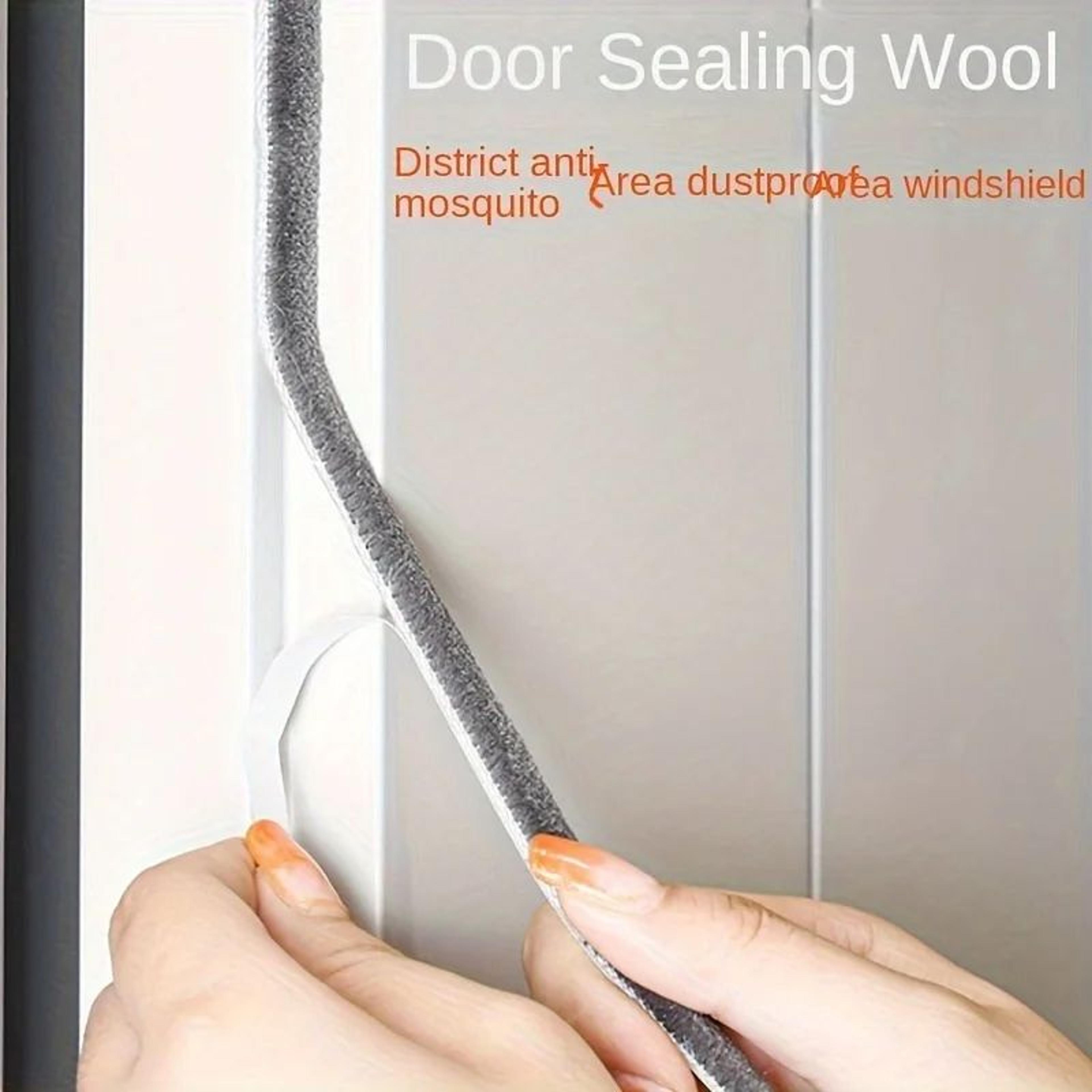 SelfAdhesive Weather Stripping Brush Windproof Dustproof Sound Insulation Seal For Doors  Windows 2