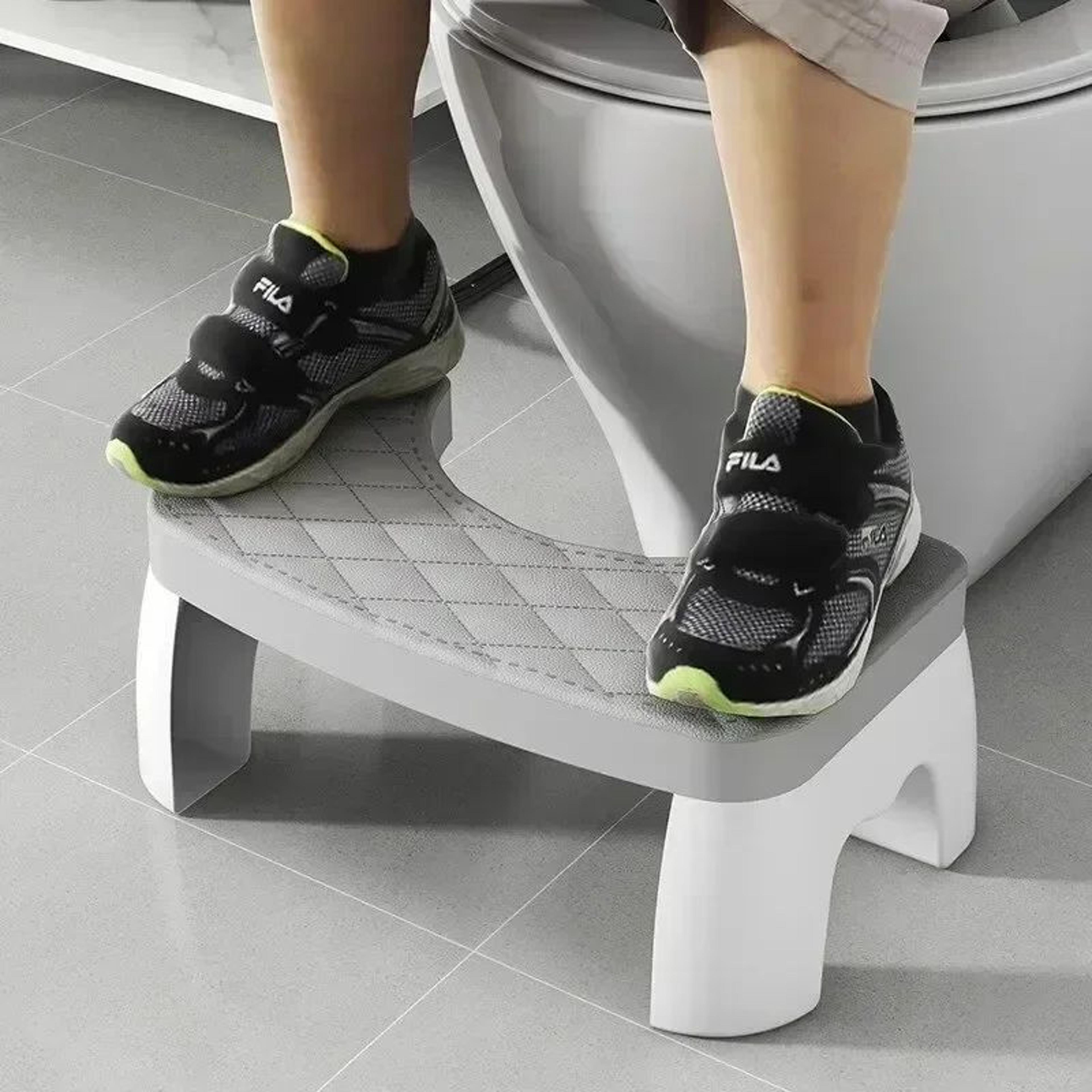 adult-sized waterproof squat stool with removable toilet seat, ideal for pregnant women, kids, and seniors