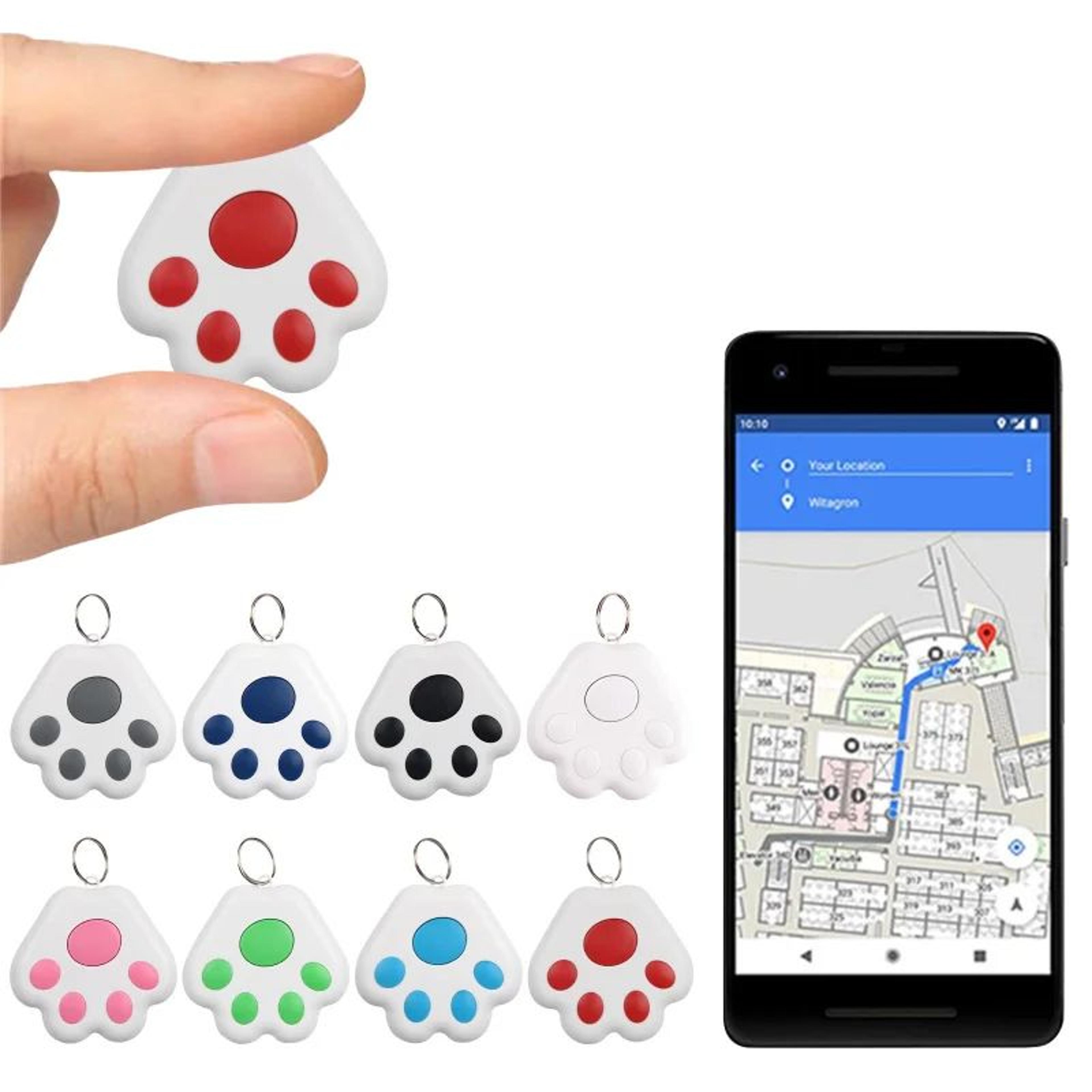 portable mini cat dog pet tracking locator, anti-lost tracking device with bluetooth & hidden gps for child, key finder