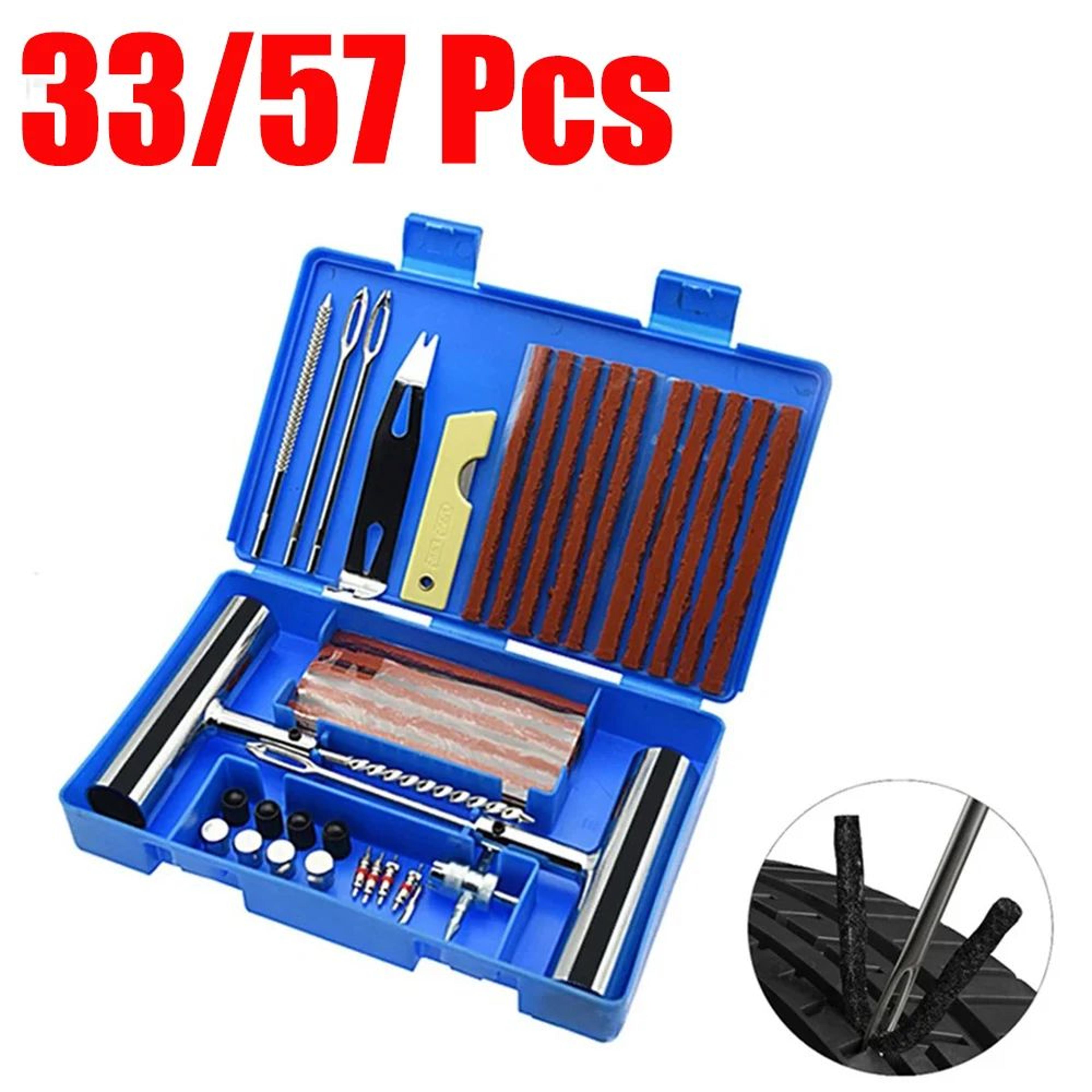 heavy duty tubeless tire repair kit, puncture repair tools for auto, van, motorcycle & bike