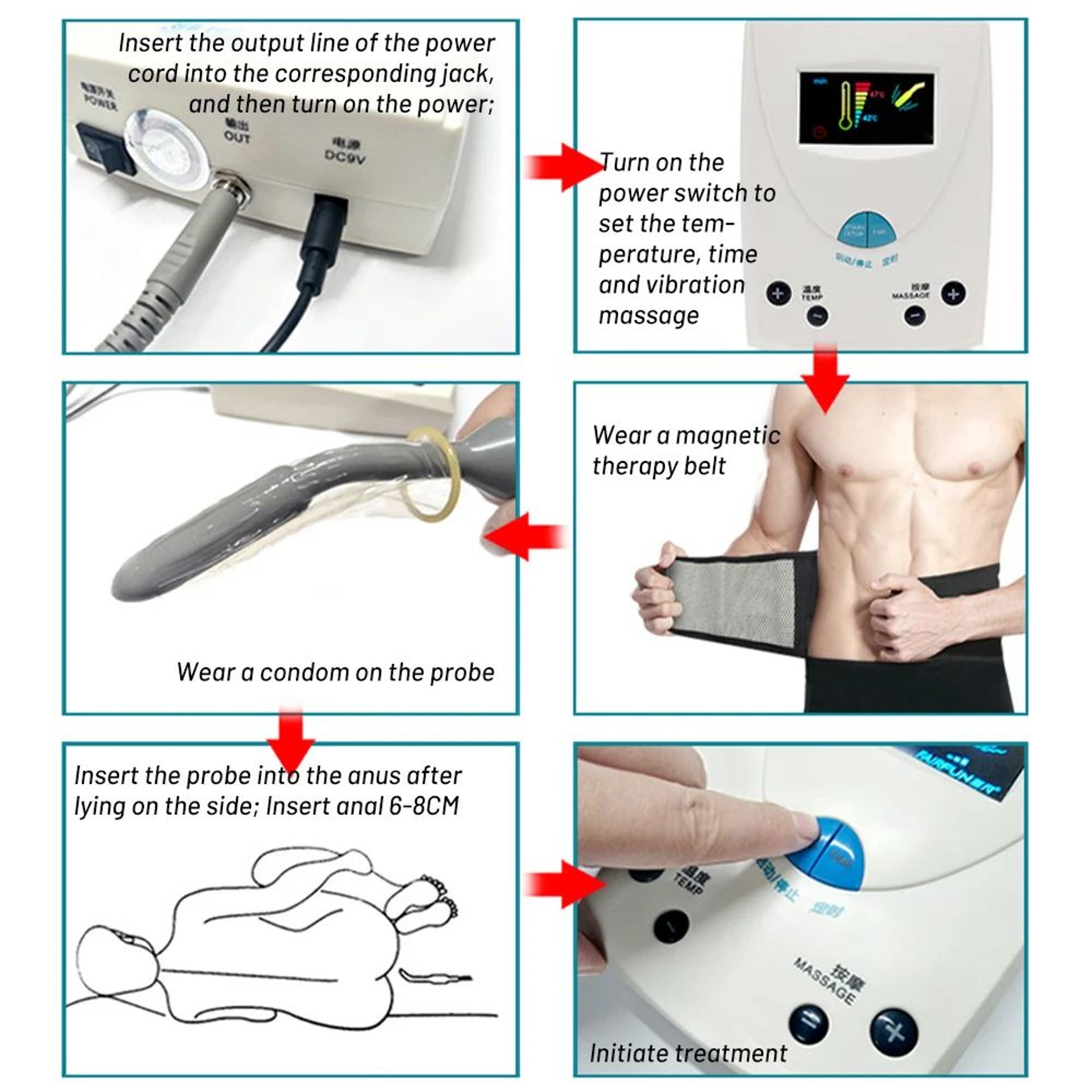 Prostate Massager Magnet Heating Therapy Device For Prostate Stimulation Inflammation Relief Anal R