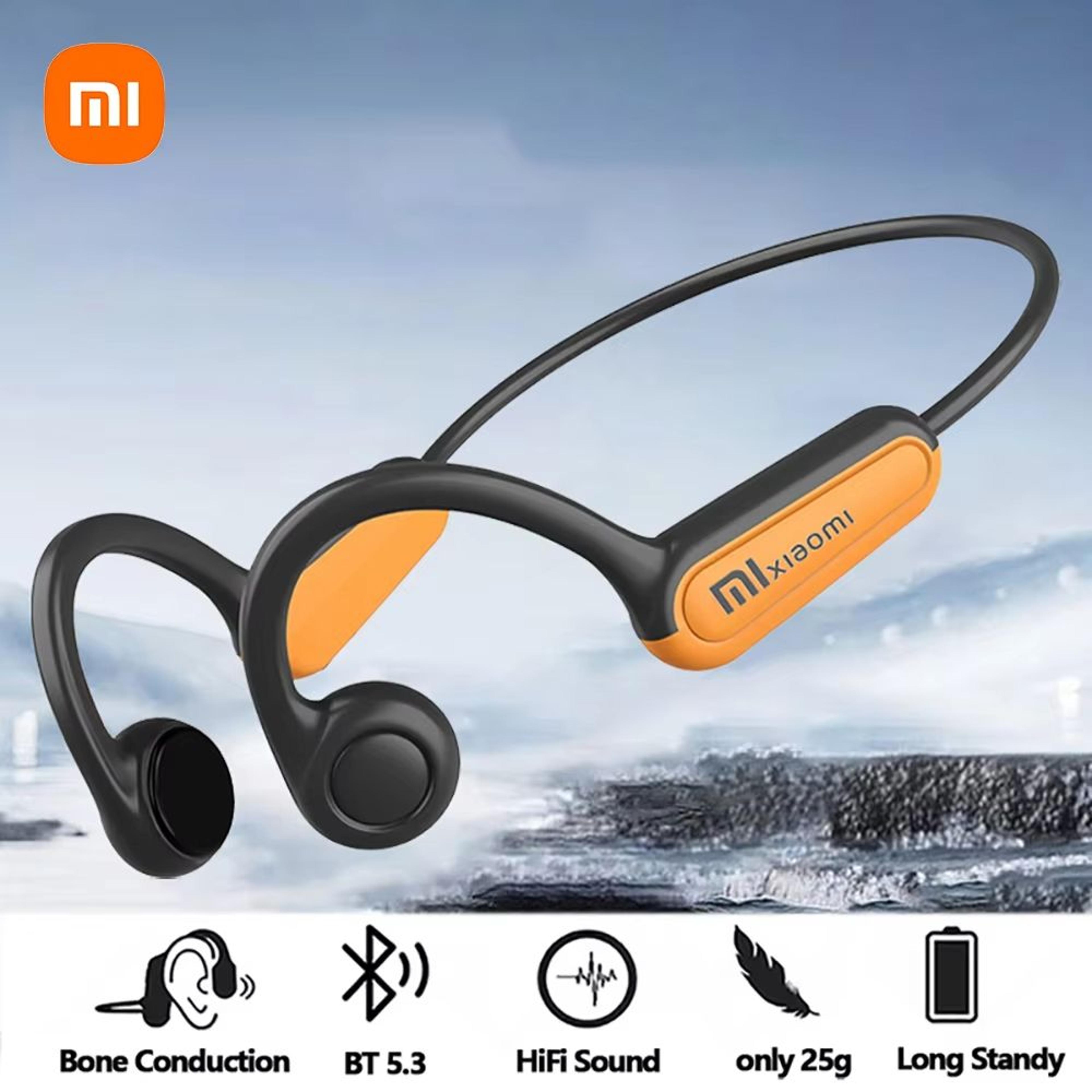 mijia bone conduction earphones bluetooth wireless headphones, ipx6 waterproof, secure ear hook design for running