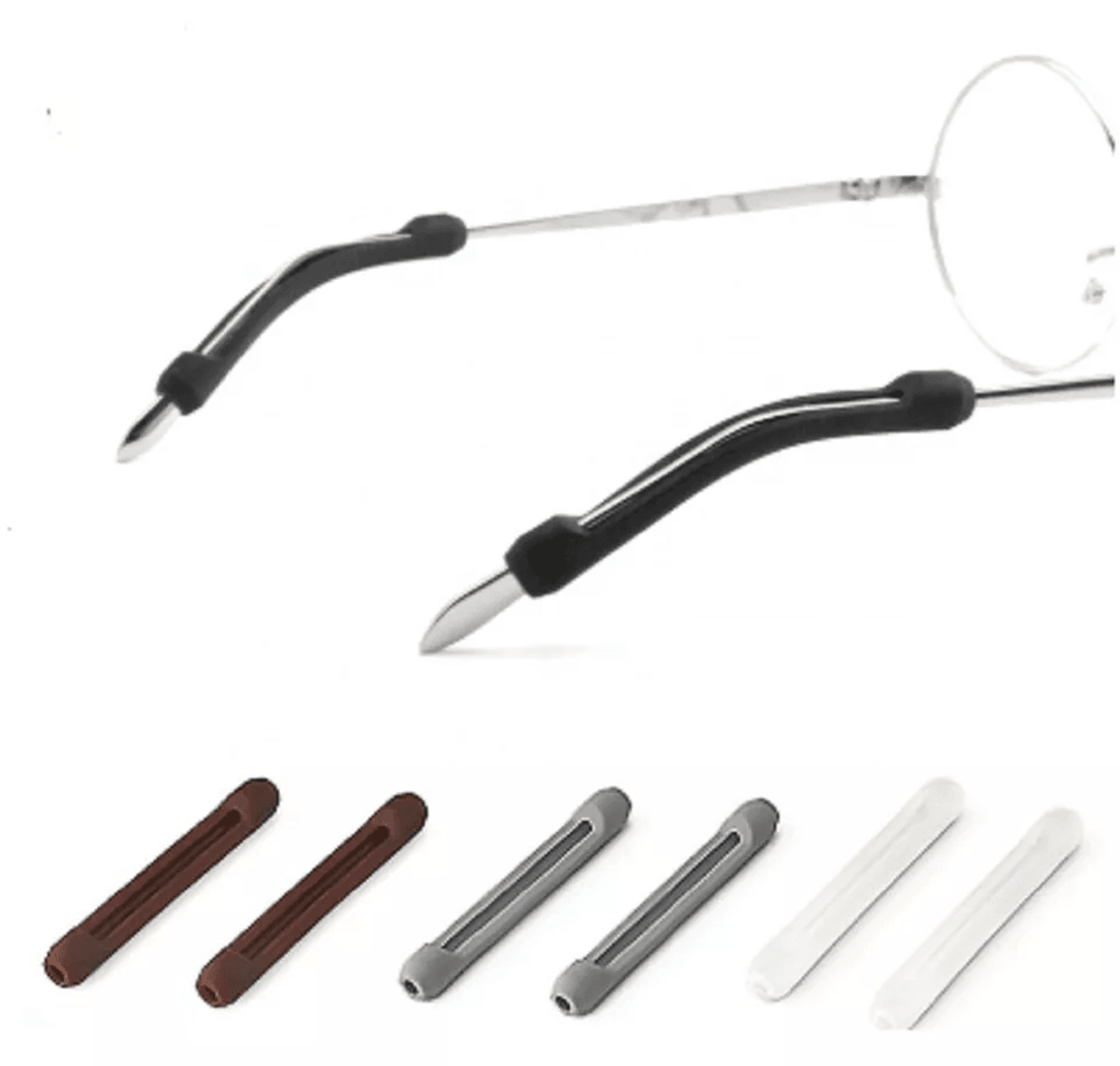 silicone eyeglass ear hooks, anti slip sport grip for glasses & sunglasses